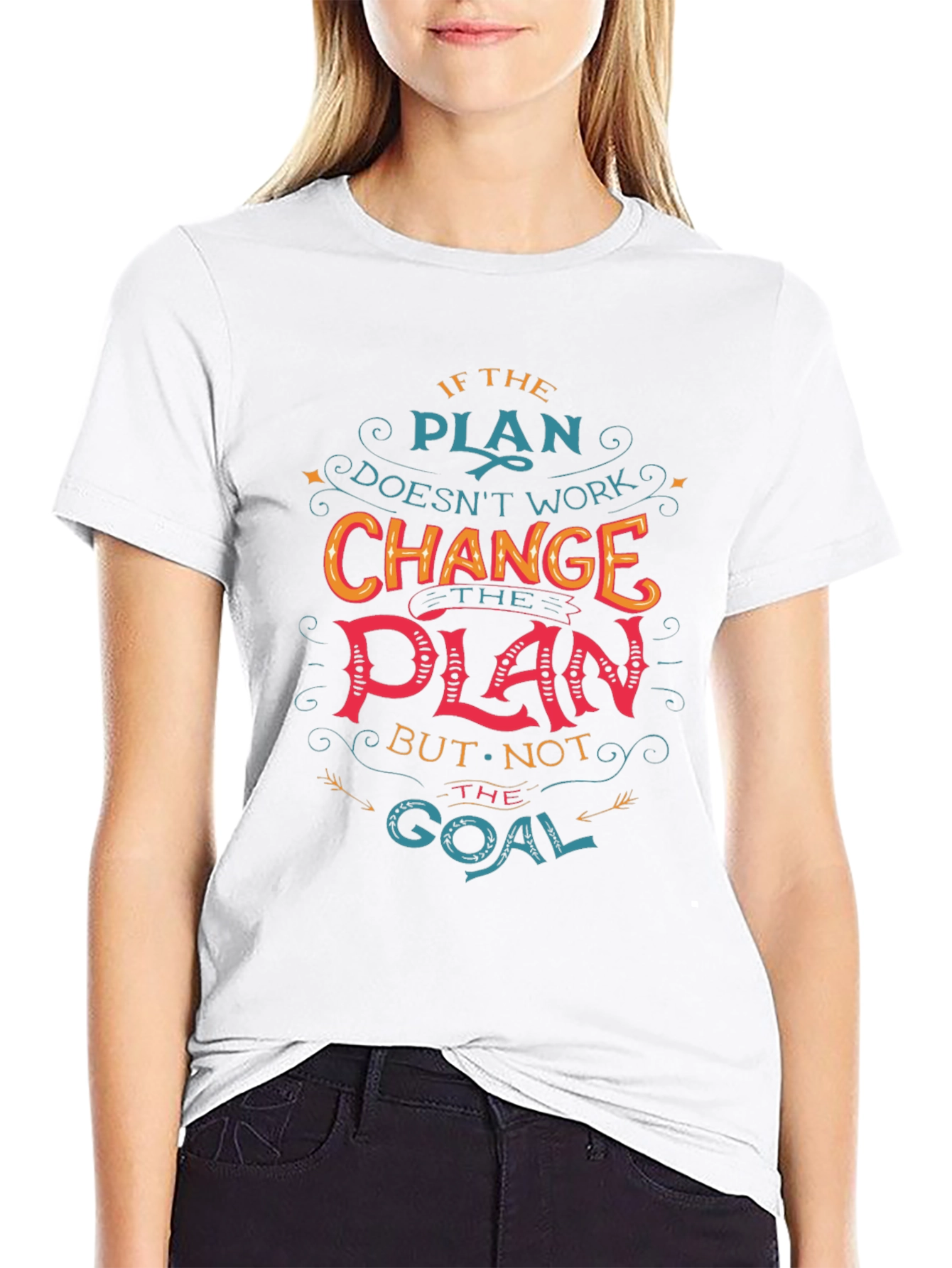 Motivational Graphic Tee - Change the Plan