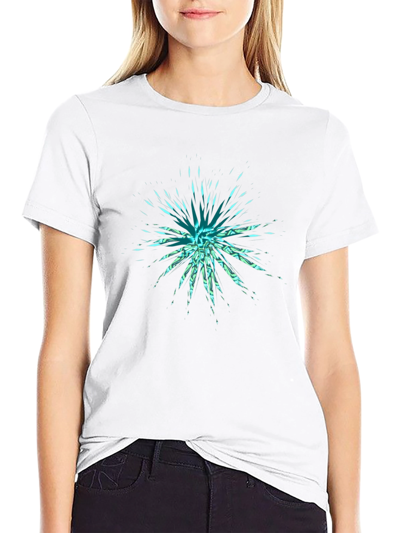 Abstract Burst Black T-Shirt
