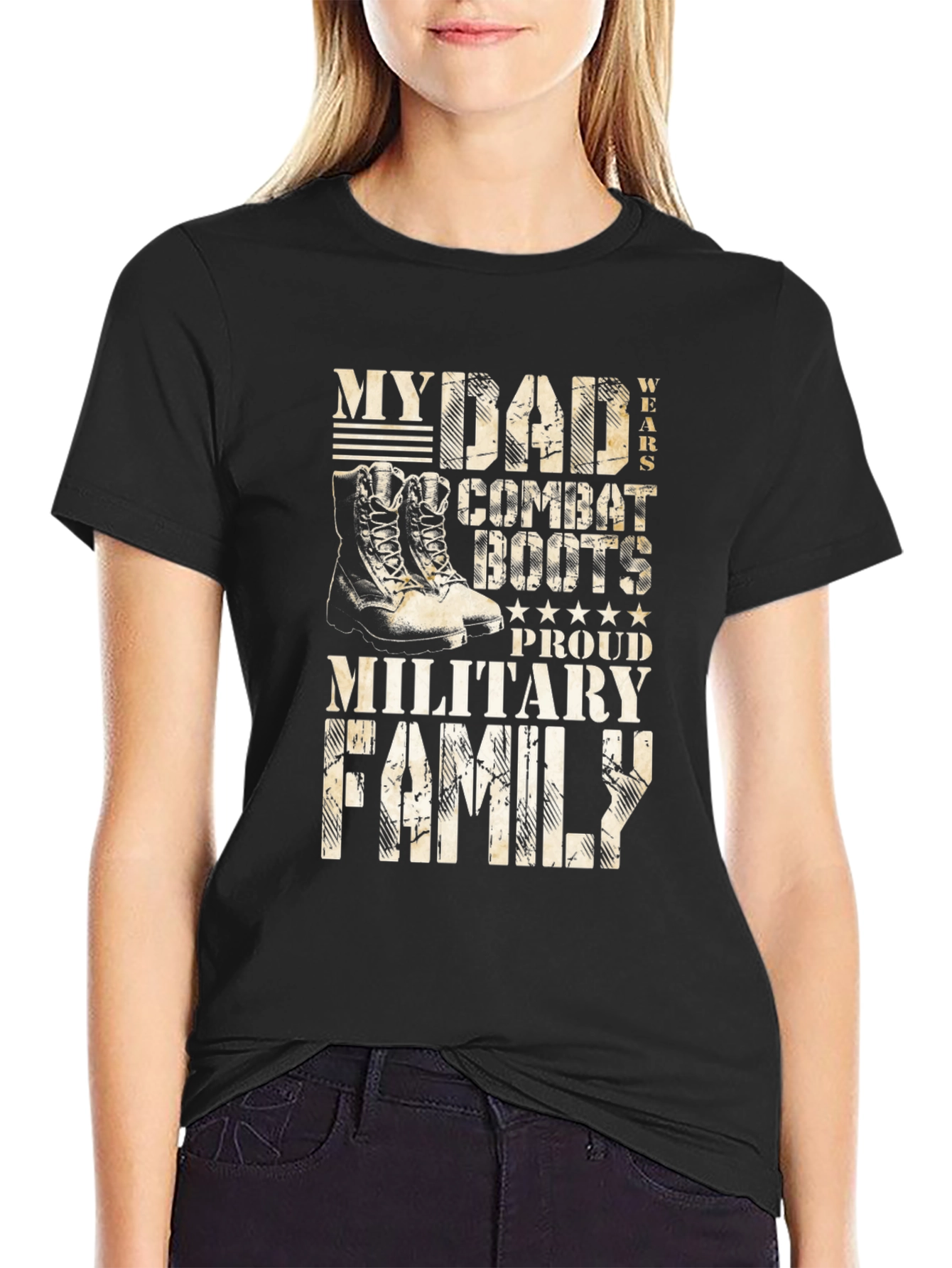 Proud Military Dad Graphic T-Shirt