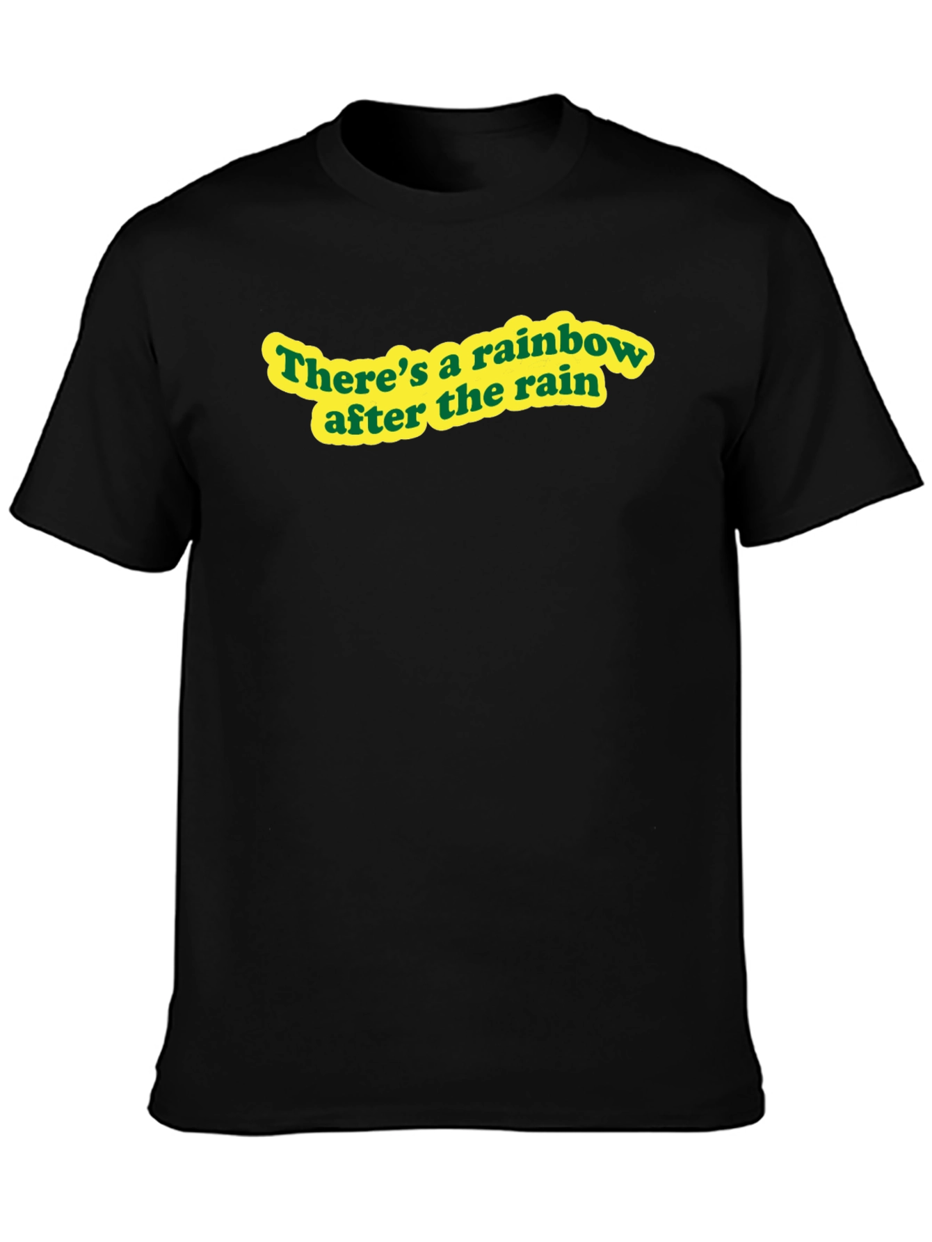 Rainbow After Rain Black T-Shirt