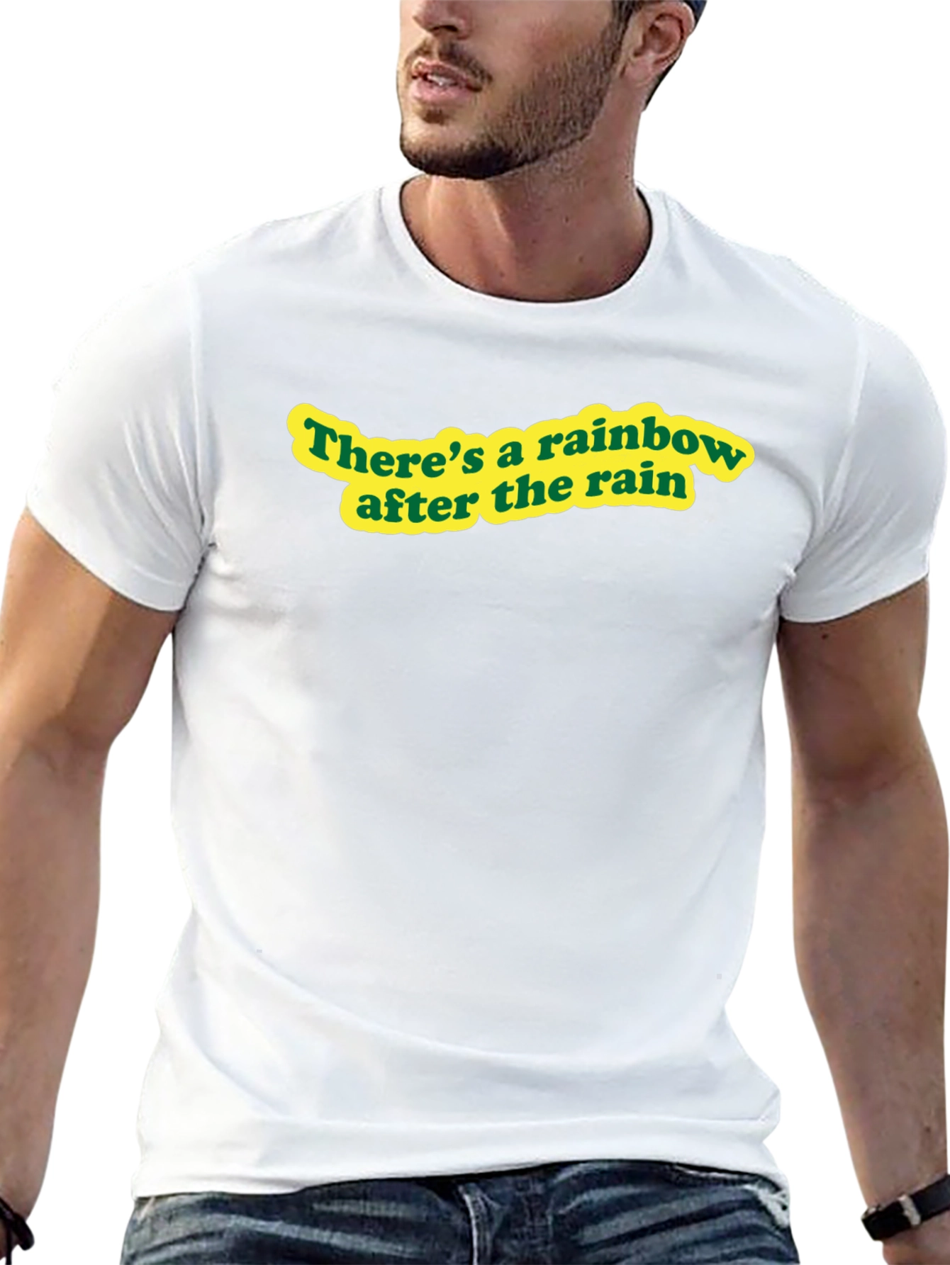 Rainbow After Rain Black T-Shirt