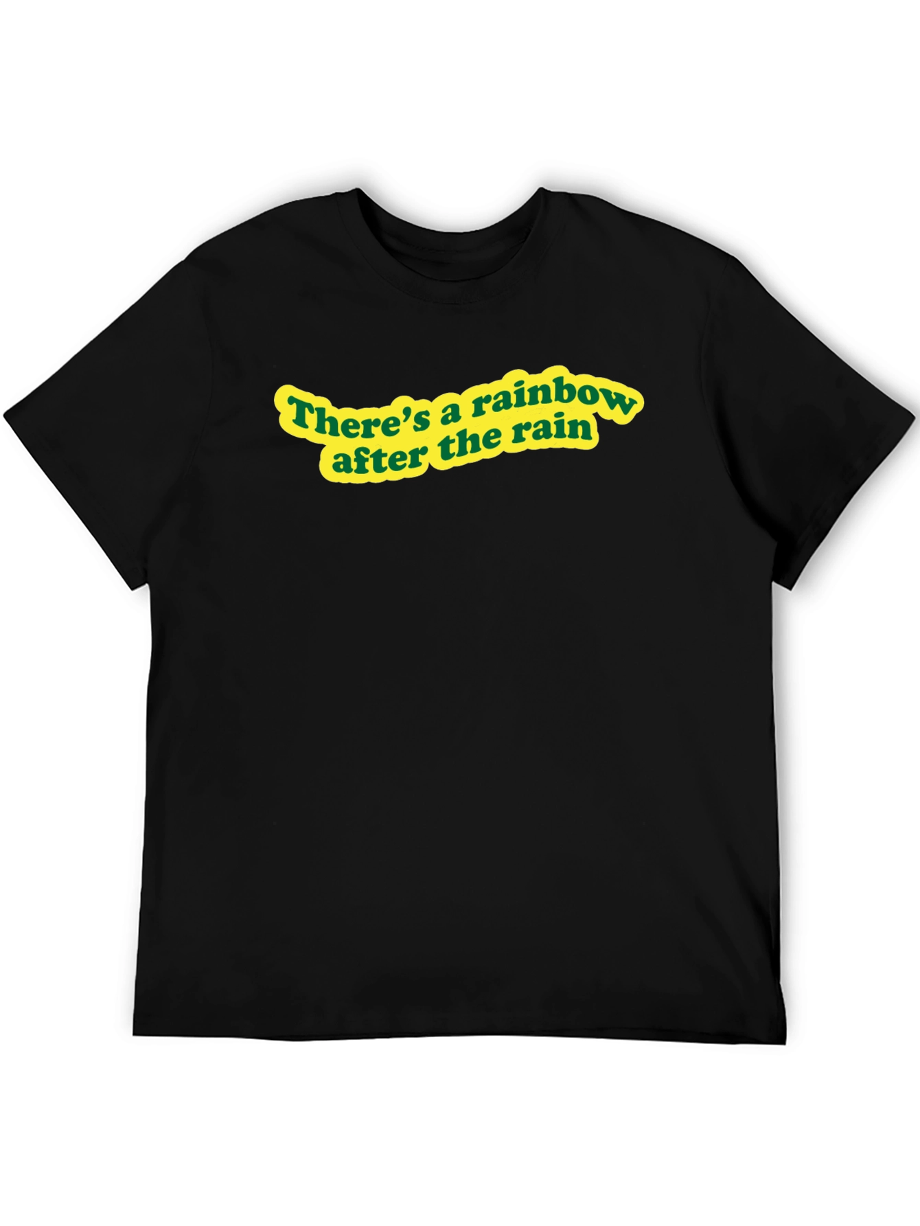 Rainbow After Rain Black T-Shirt