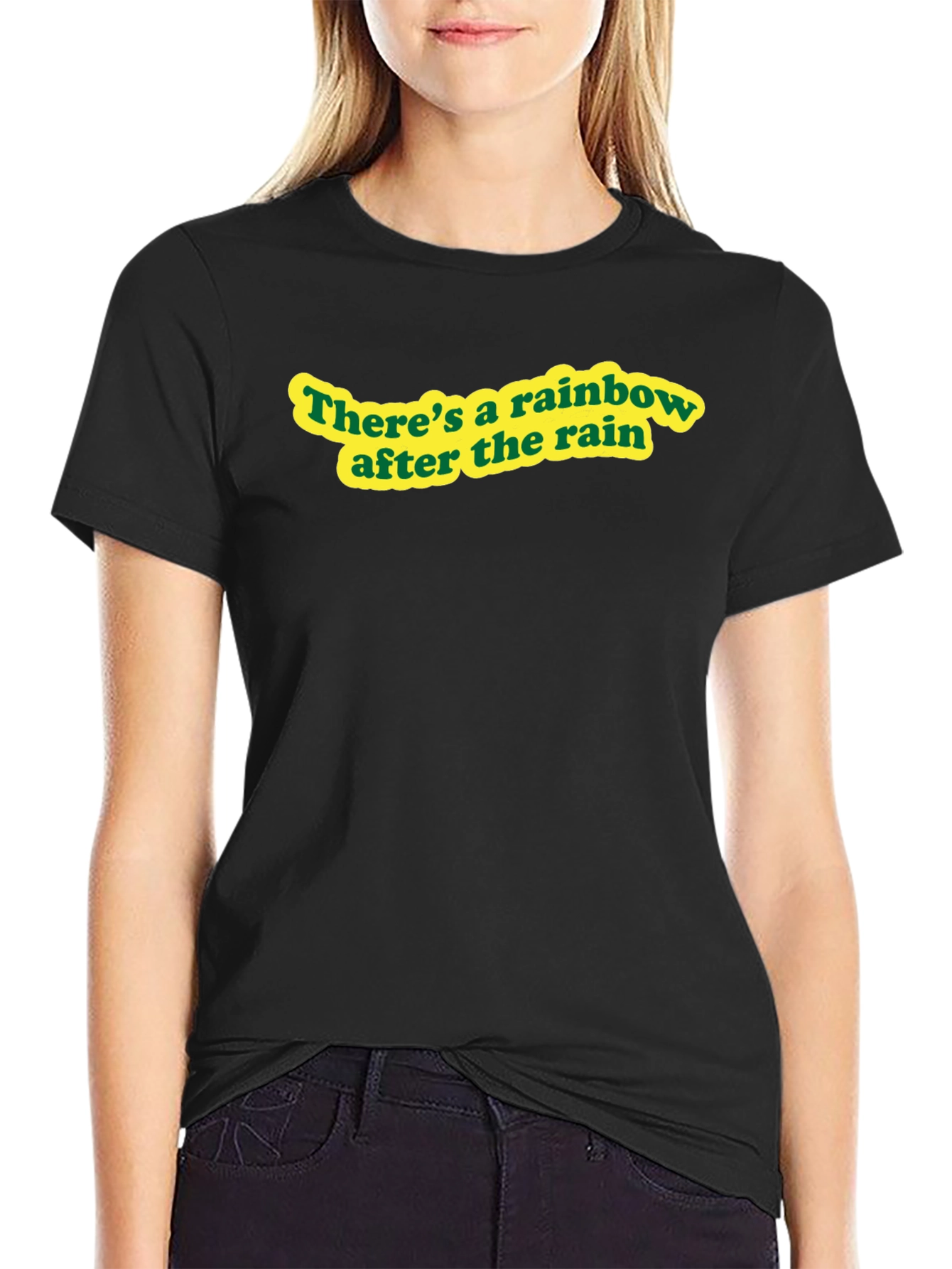 Rainbow After Rain Black T-Shirt