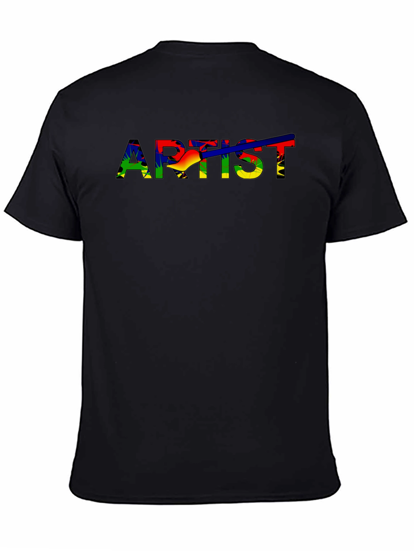 Artist Rainbow Graphic Black T-Shirt