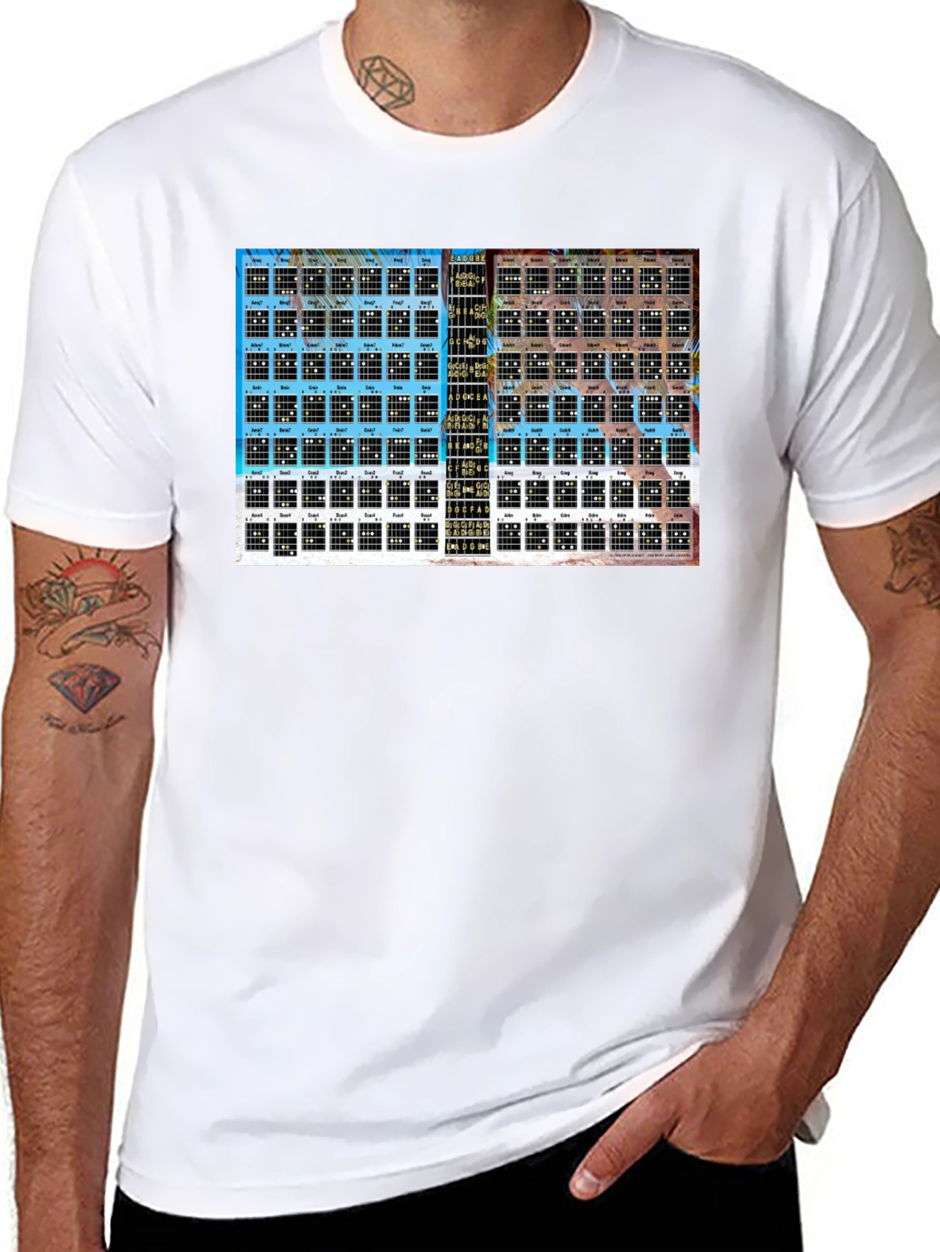 Guitar Chord Chart Graphic Tee