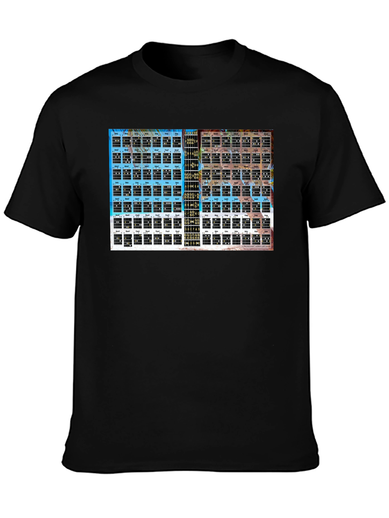 Guitar Chord Chart Graphic Tee