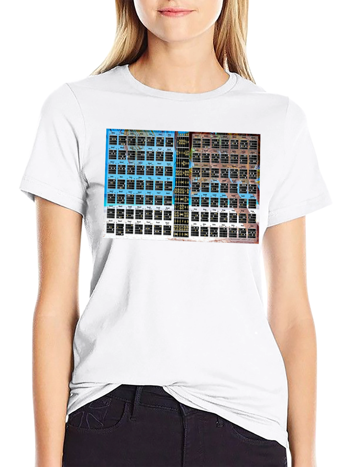 Guitar Chord Chart Graphic Tee