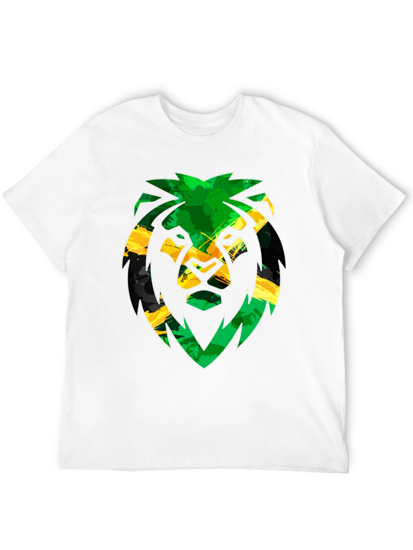 Rasta Lion Graphic Tee - Black Cotton Blend