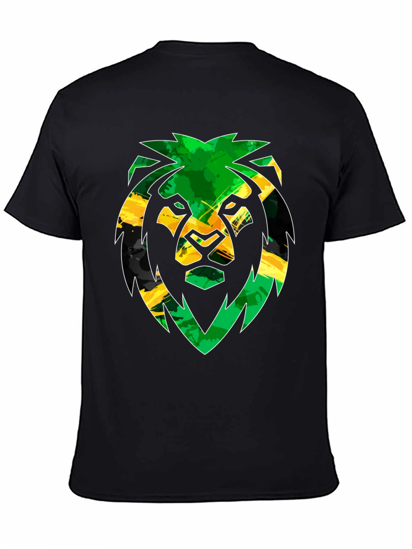 Rasta Lion Graphic Tee - Black Cotton Blend