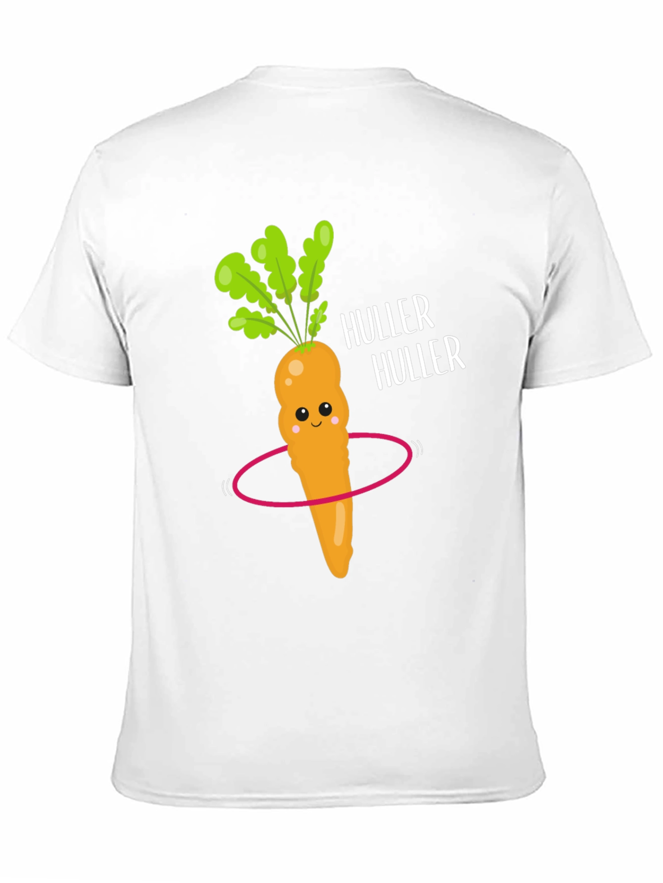 Funny Carrot Hula Hooping Graphic Tee - Black