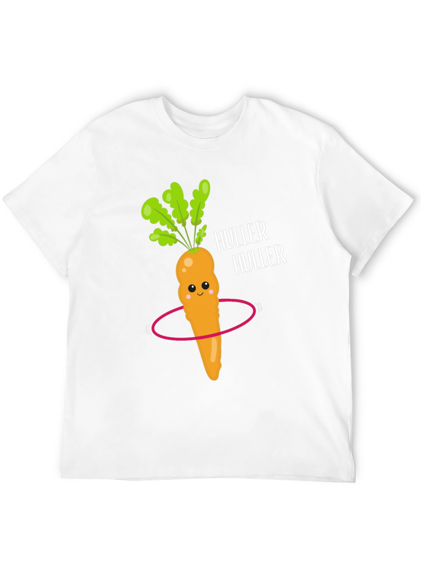 Funny Carrot Hula Hooping Graphic Tee - Black
