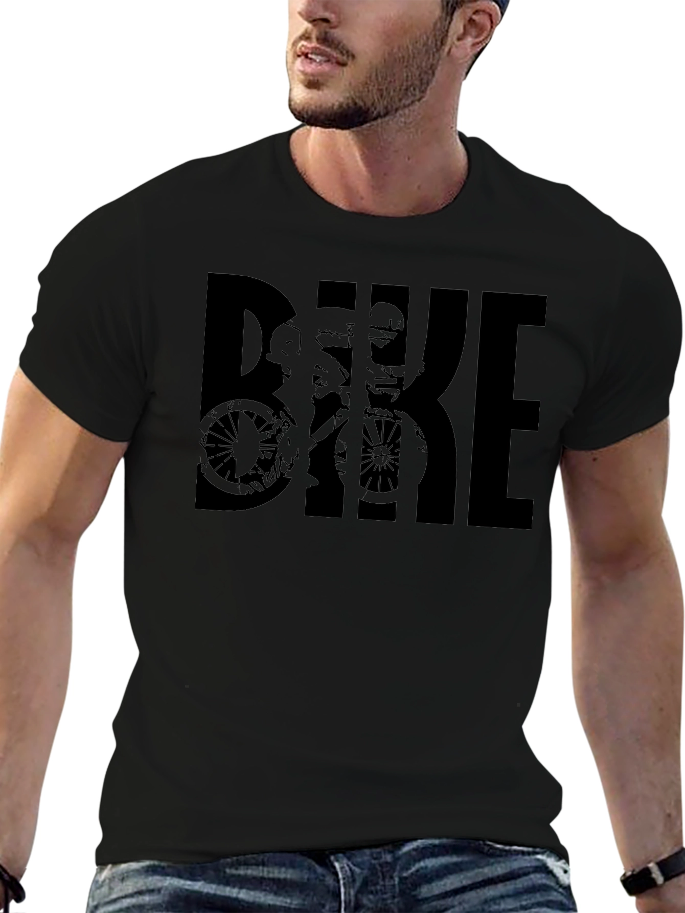 Mens Bike Graphic T-Shirt - Black