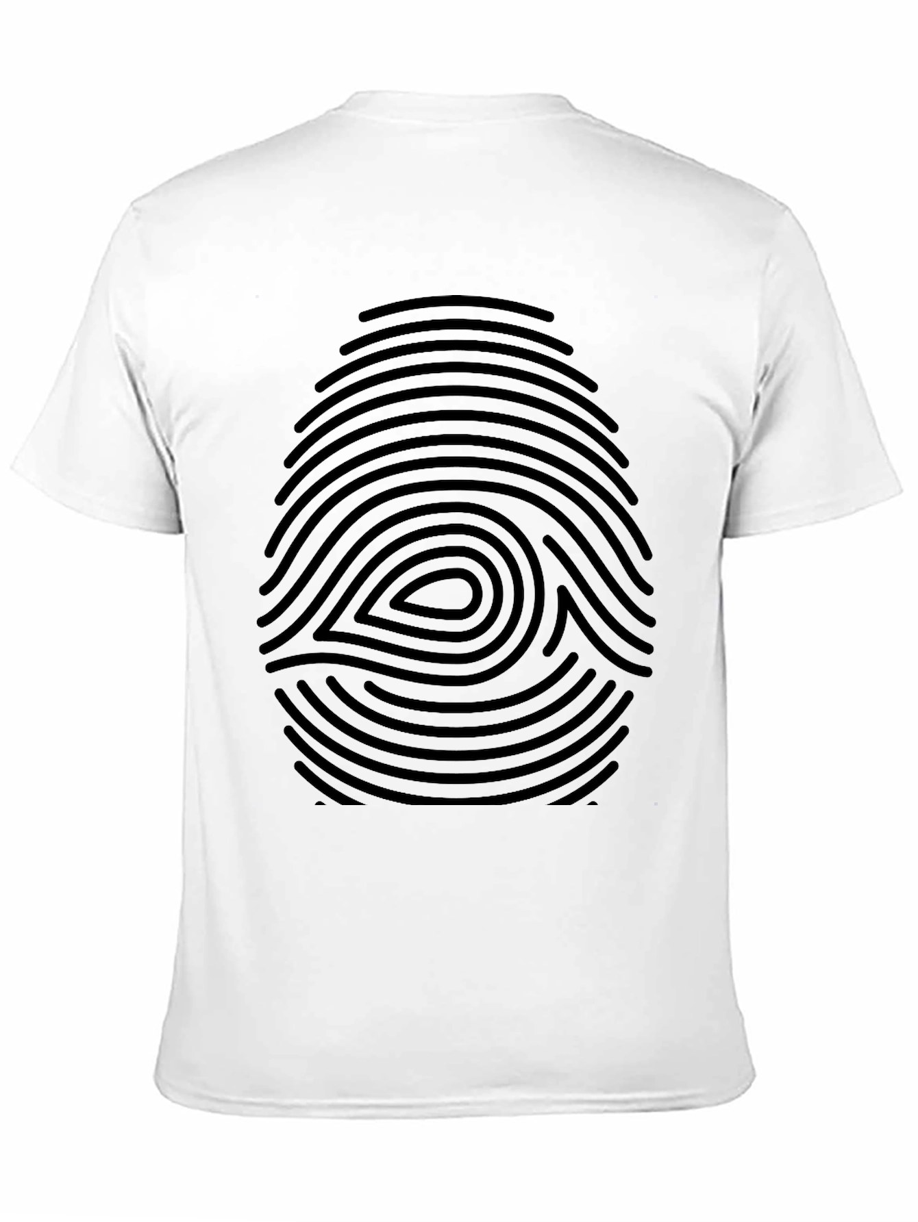 Black Fingerprint Eye Graphic T-Shirt