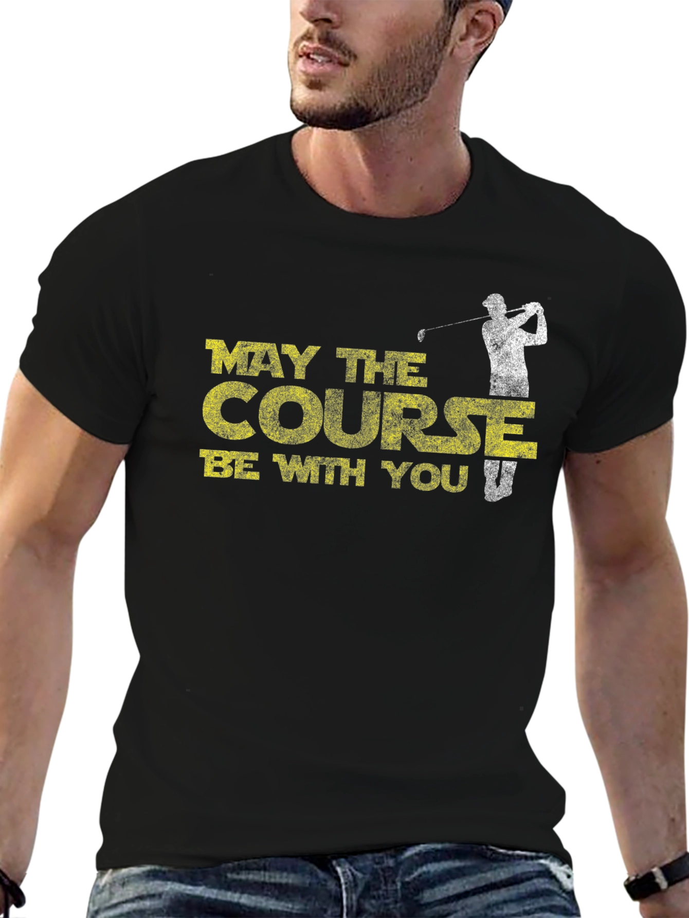May The Course Be With You T-Shirt Golfing Tee