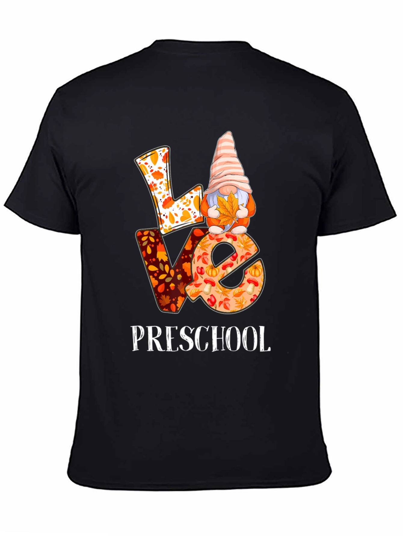 Fall Preschool Teacher LOVE Gnome T-Shirt