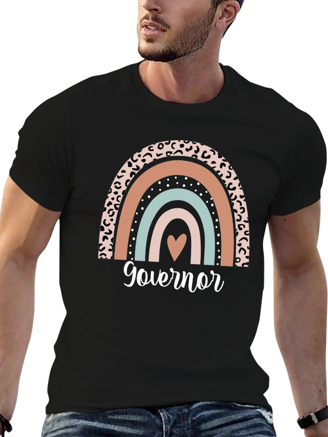 Governor Rainbow Heart Graphic Tee