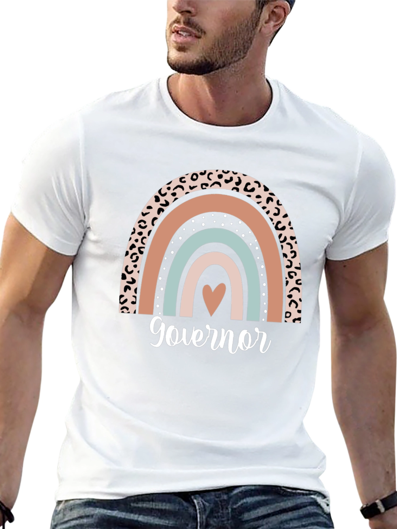 Governor Rainbow Heart Graphic Tee
