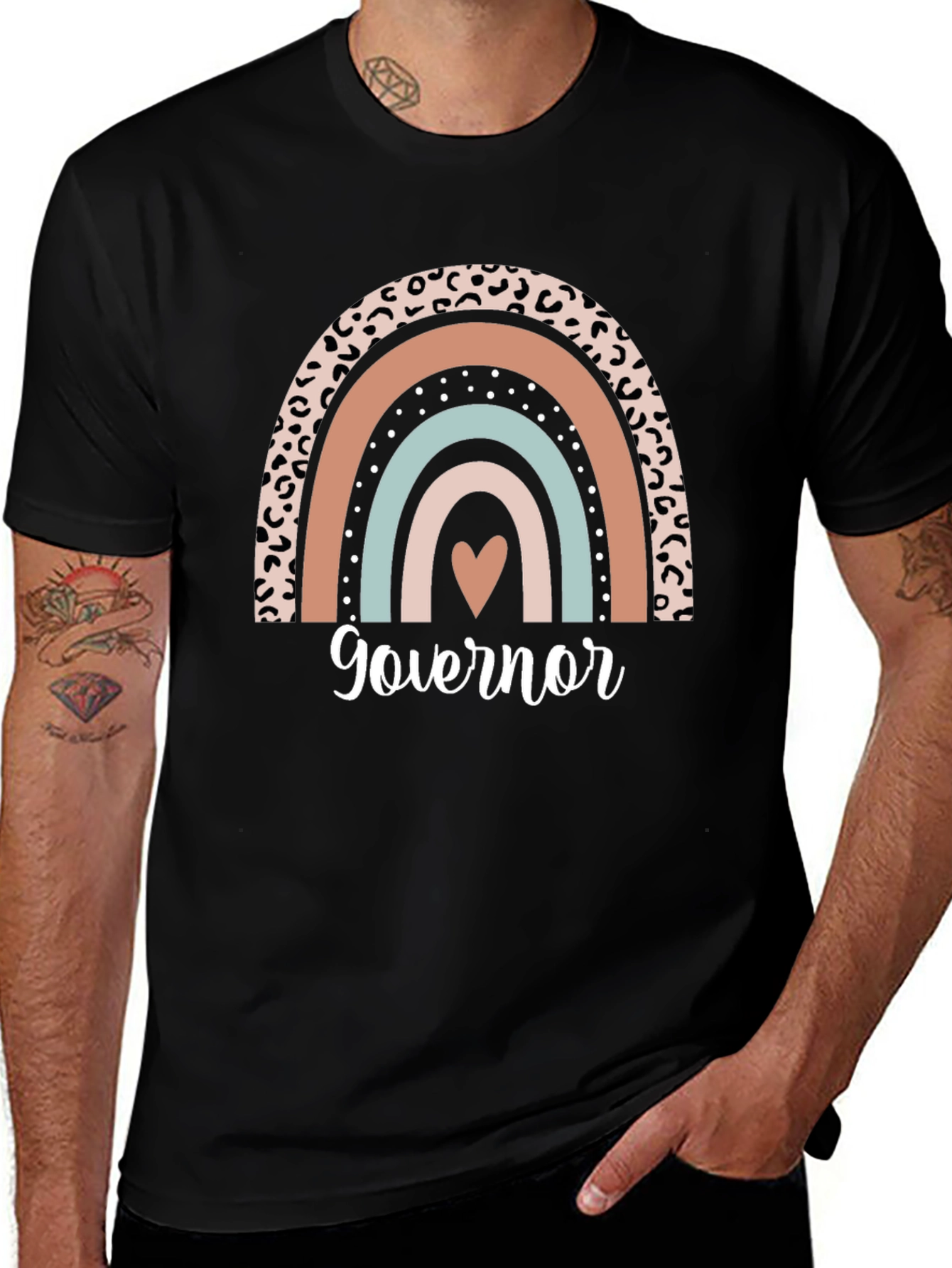 Governor Rainbow Heart Graphic Tee