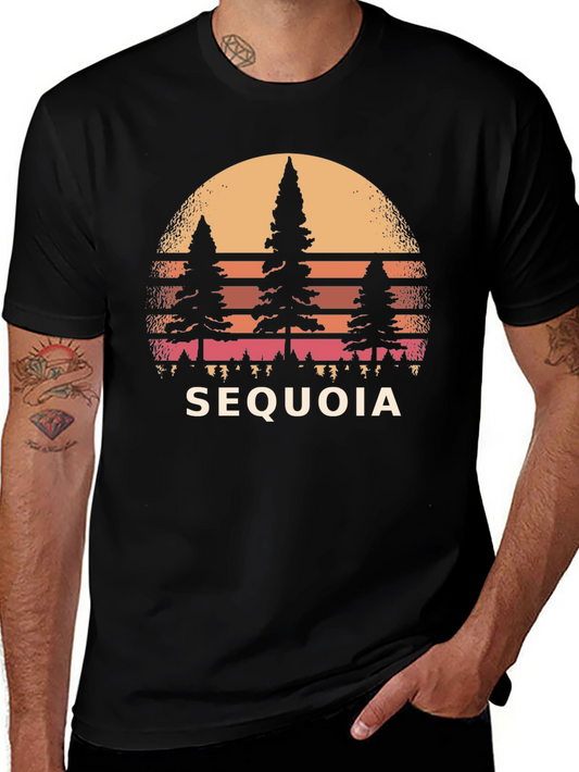 Sequoia Sunset Graphic Tee - Nature Inspired Design