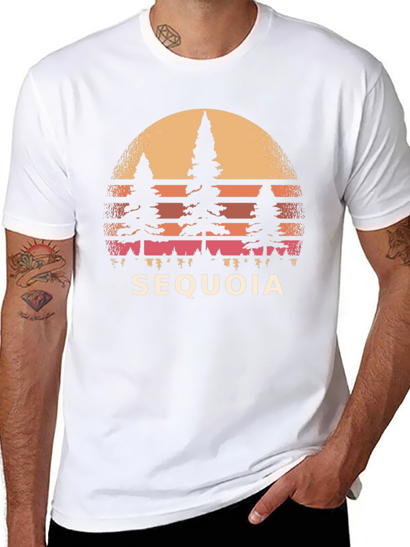 Sequoia Sunset Graphic Tee - Nature Inspired Design