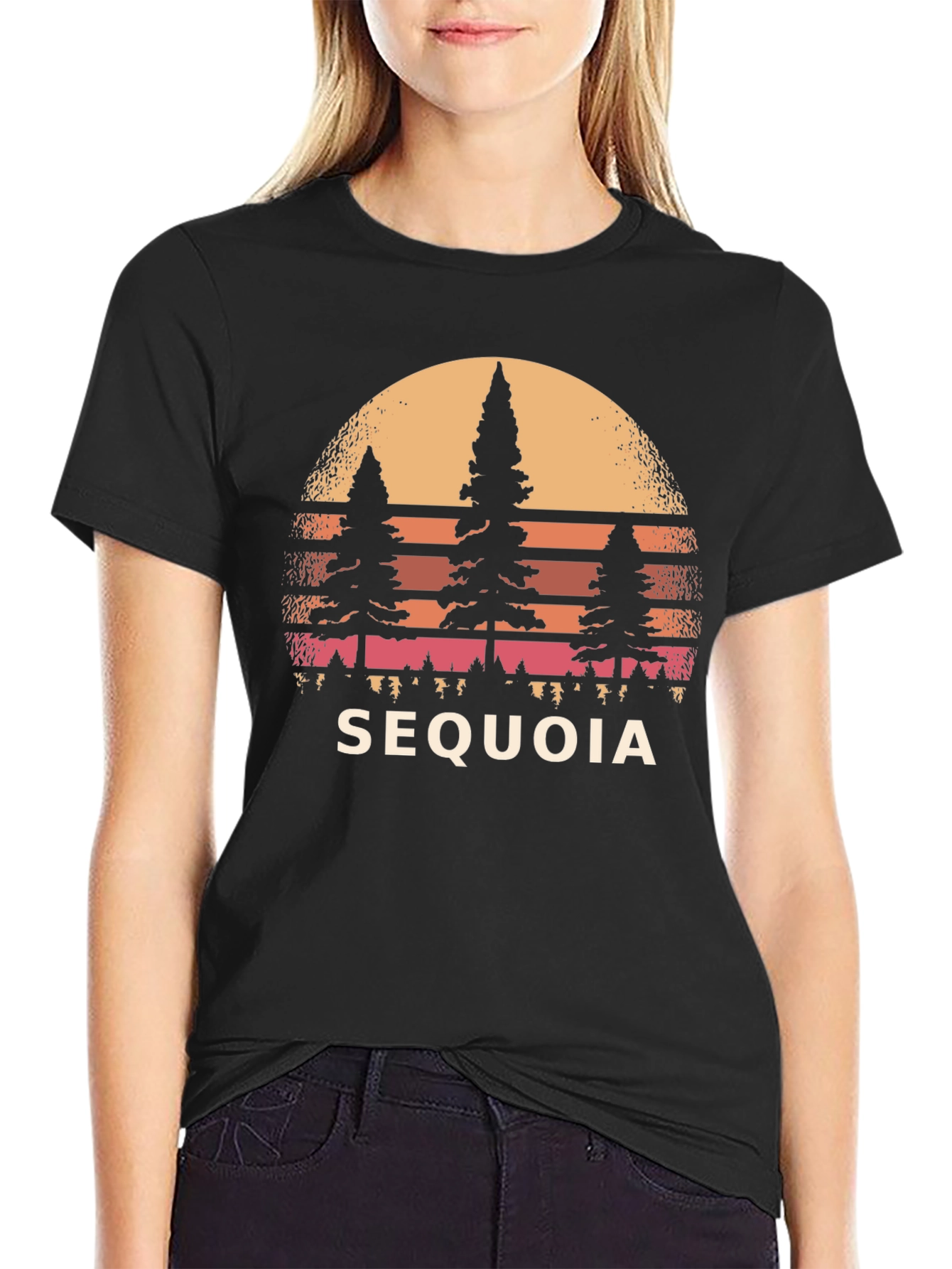 Sequoia Sunset Graphic Tee - Nature Inspired Design