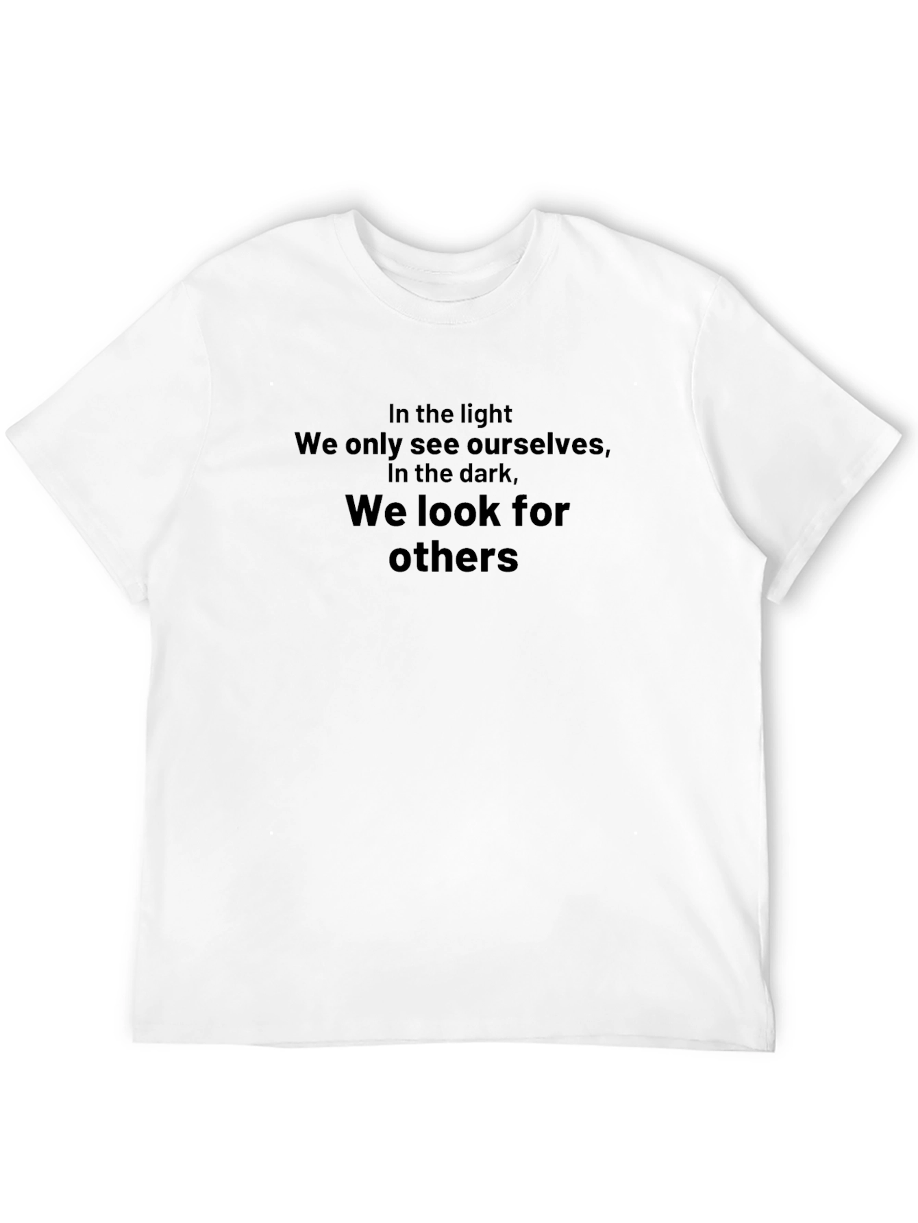 Philosophical Graphic Tee - Light and Dark Saying