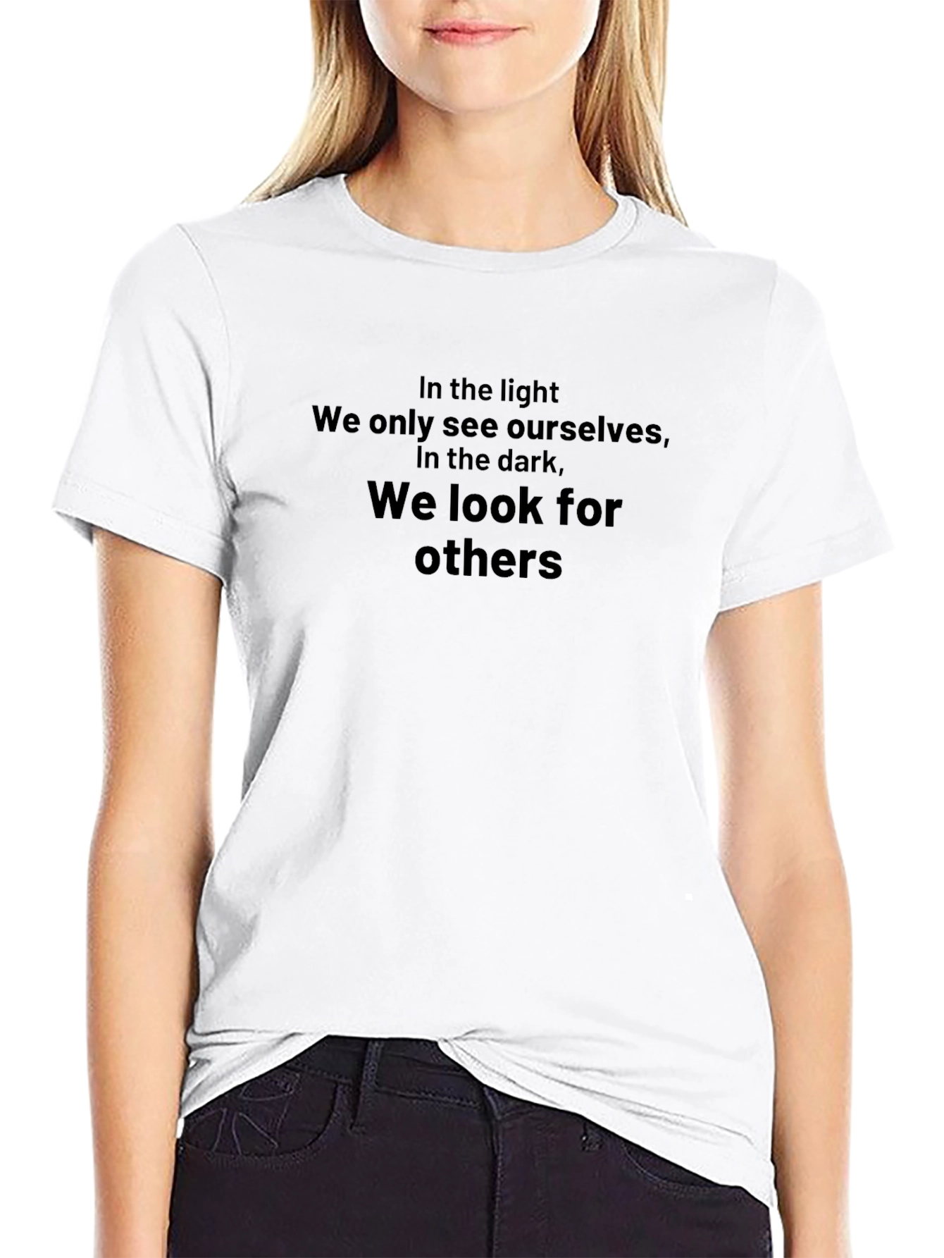 Philosophical Graphic Tee - Light and Dark Saying