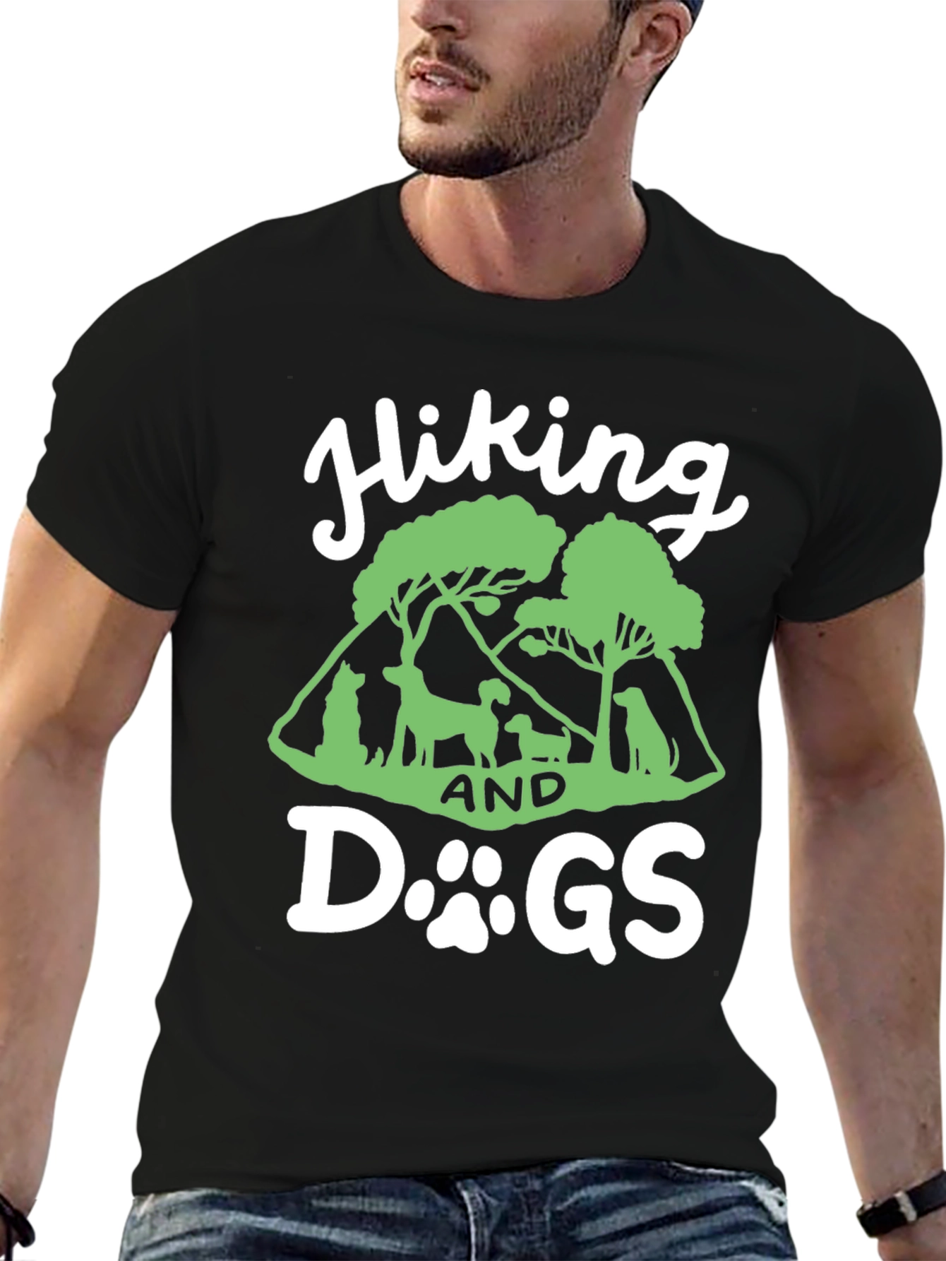 Hiking and Dogs Graphic T-Shirt