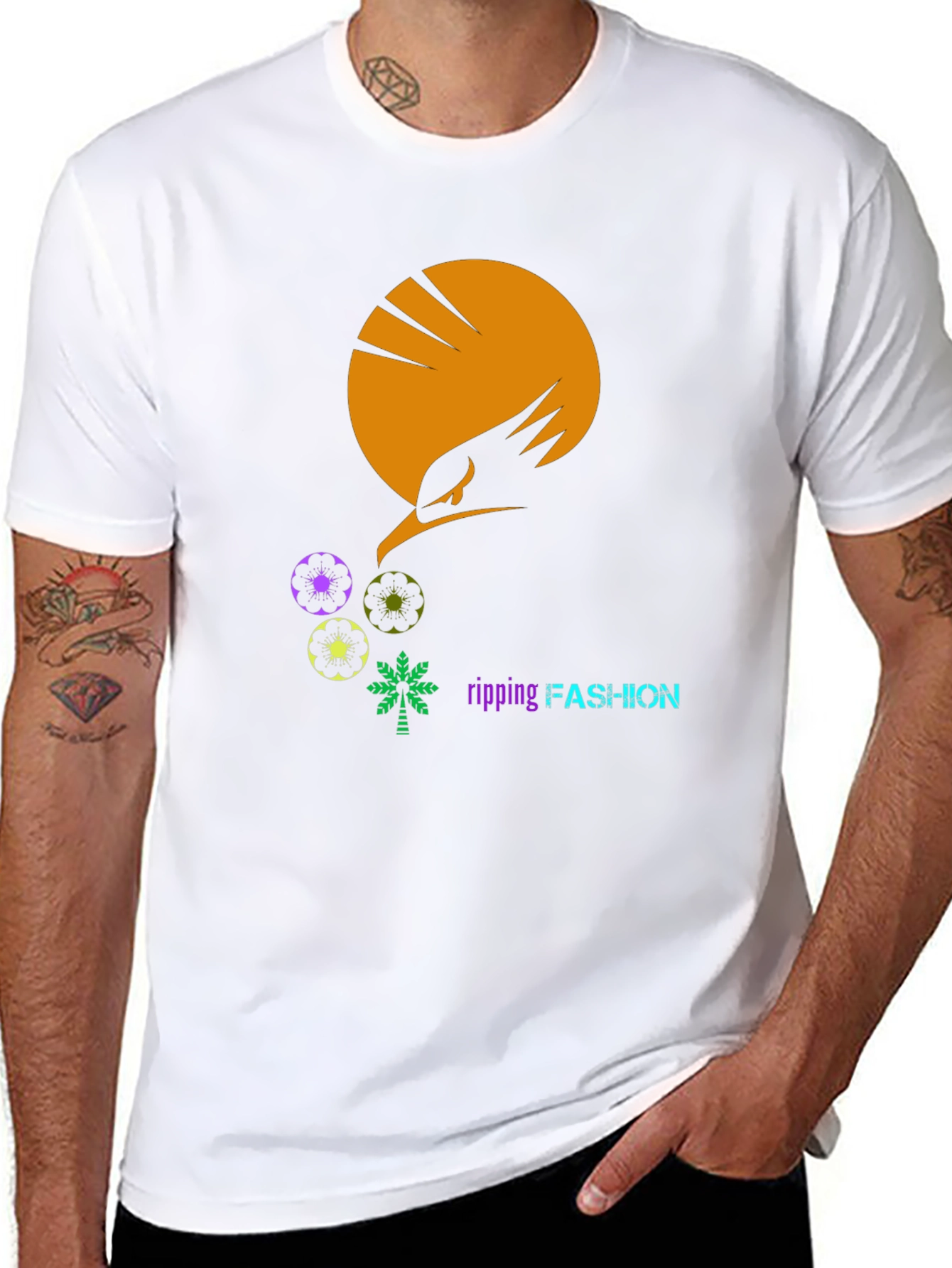 Stylish Graphic Print T-Shirt - Ripping Fashion