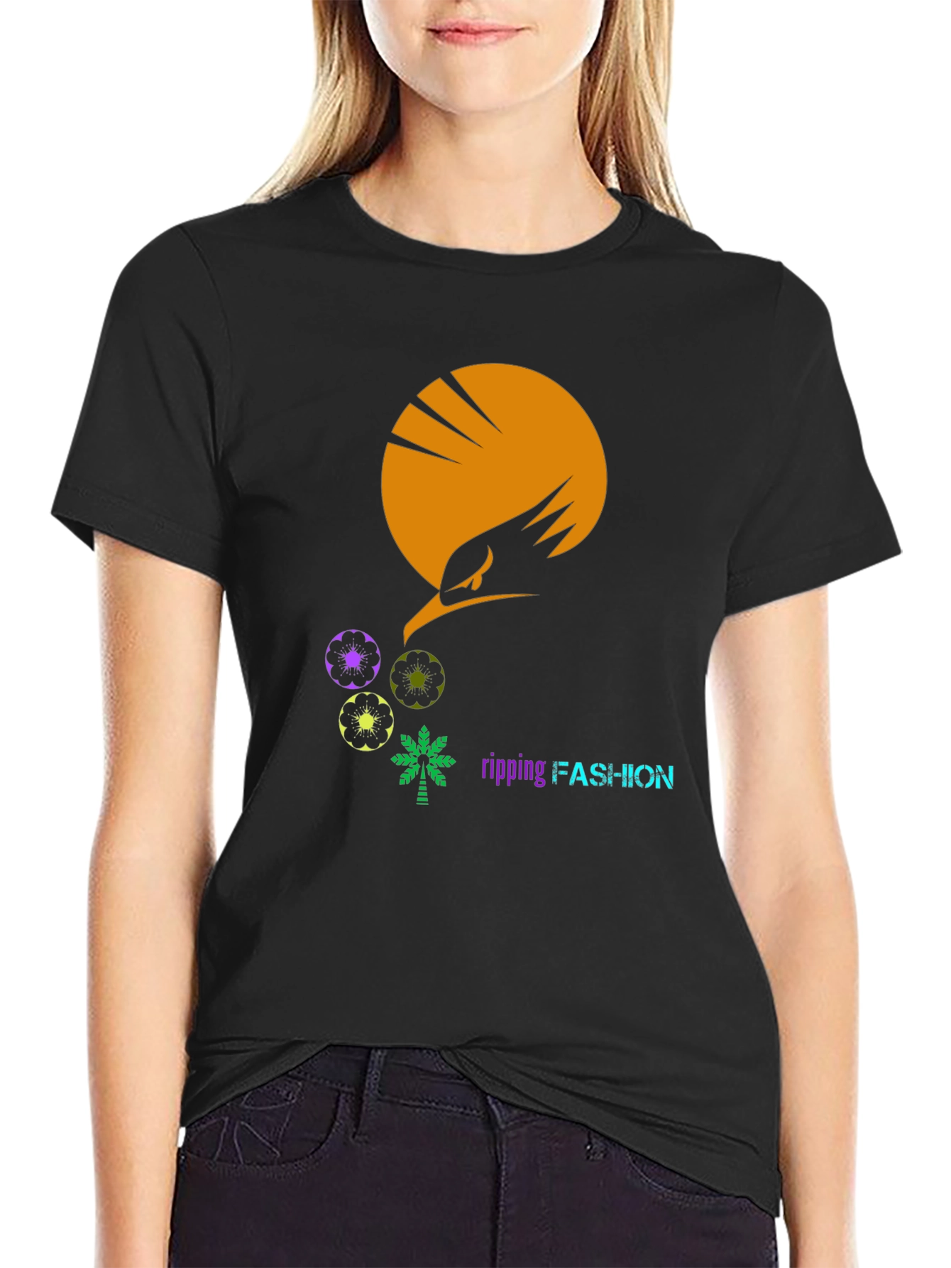 Stylish Graphic Print T-Shirt - Ripping Fashion