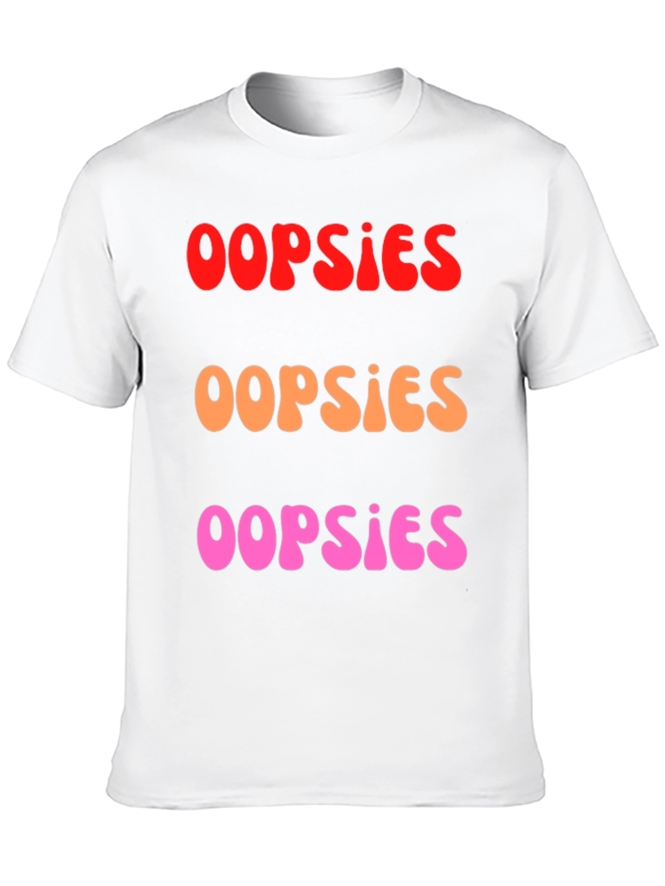 Oopsies Graphic Tee - Casual Cotton Blend