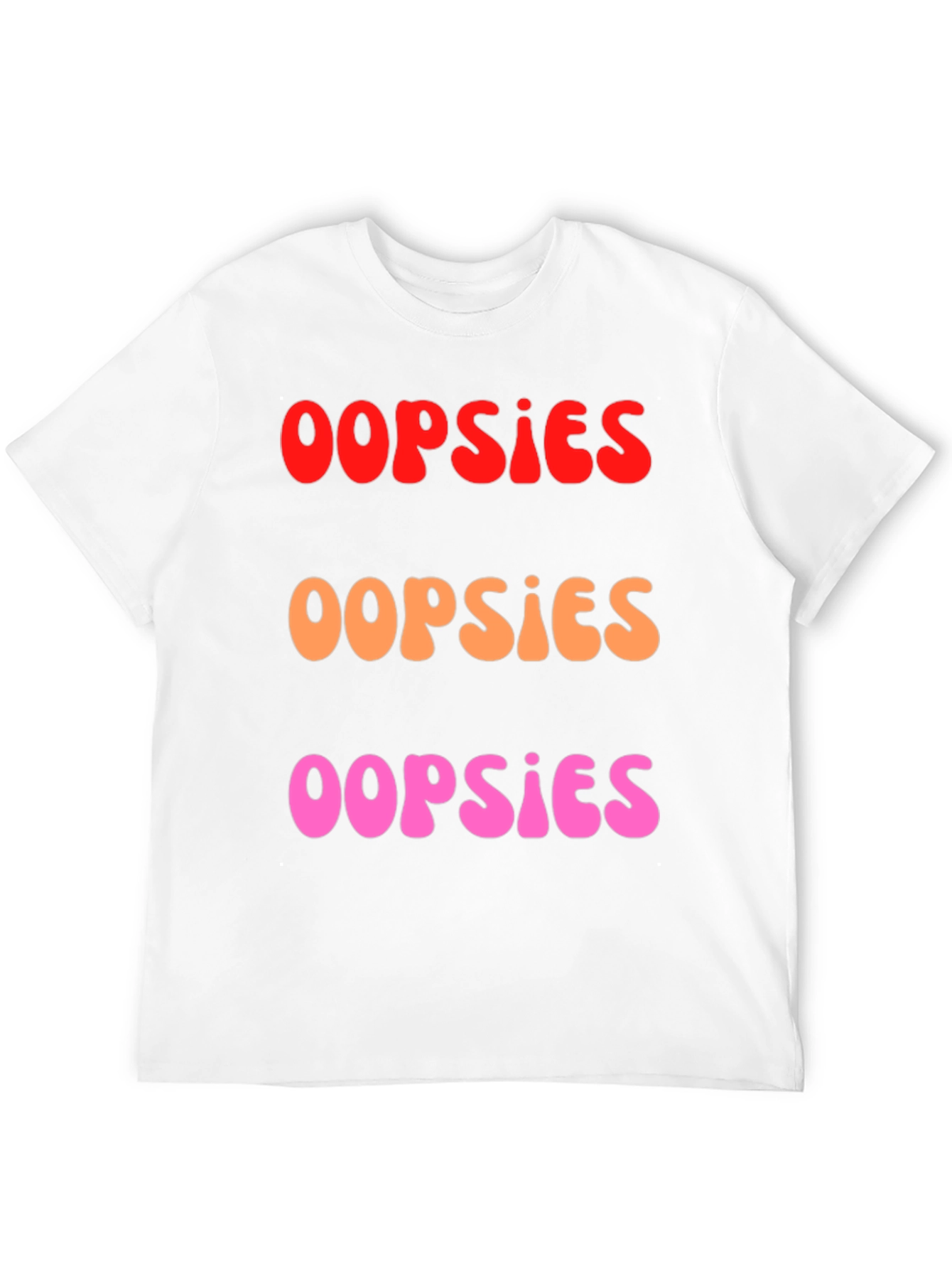 Oopsies Graphic Tee - Casual Cotton Blend