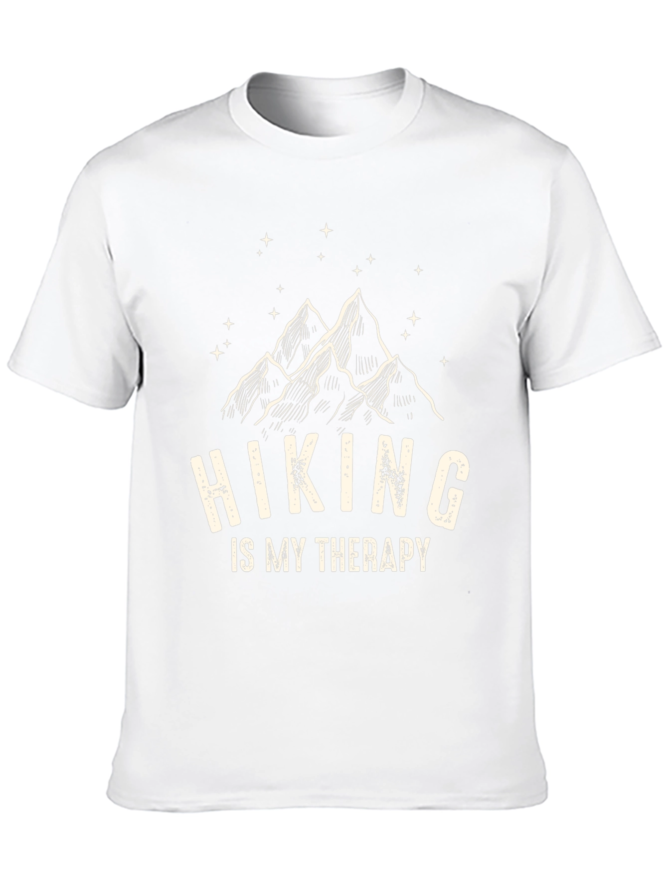 Hiking is My Therapy Black T-Shirt