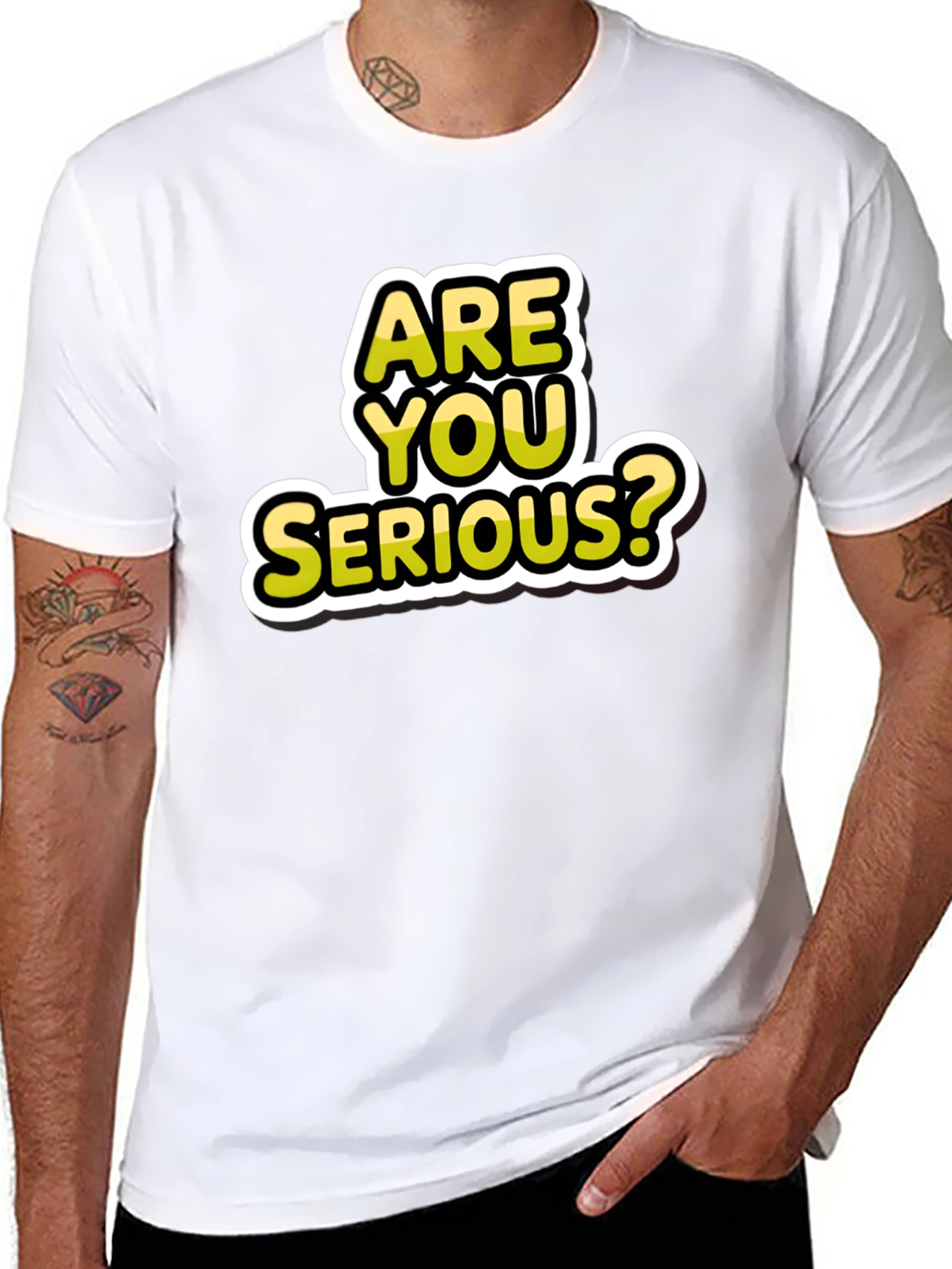 Are You Serious? Graphic T-Shirt - Black