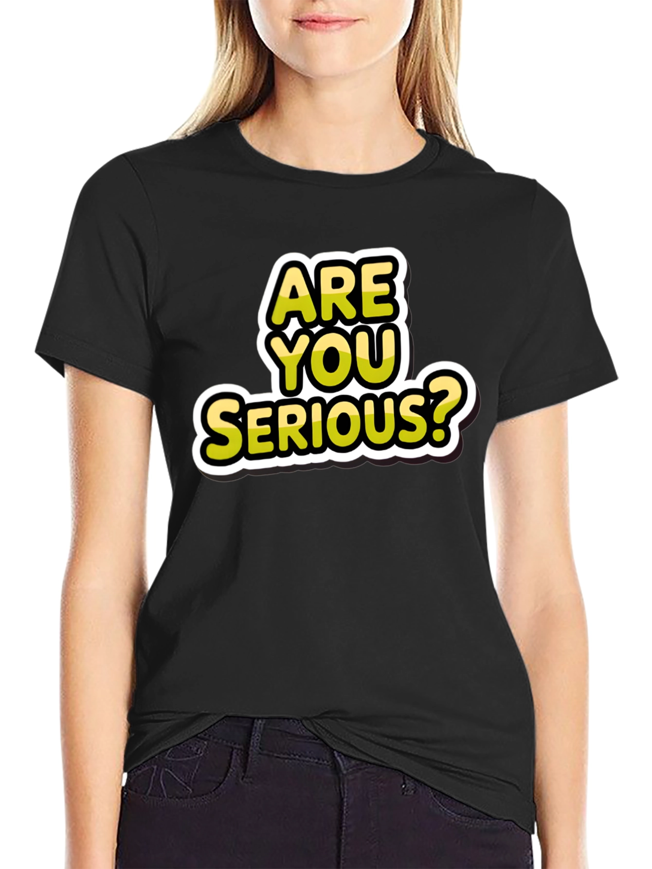 Are You Serious? Graphic T-Shirt - Black