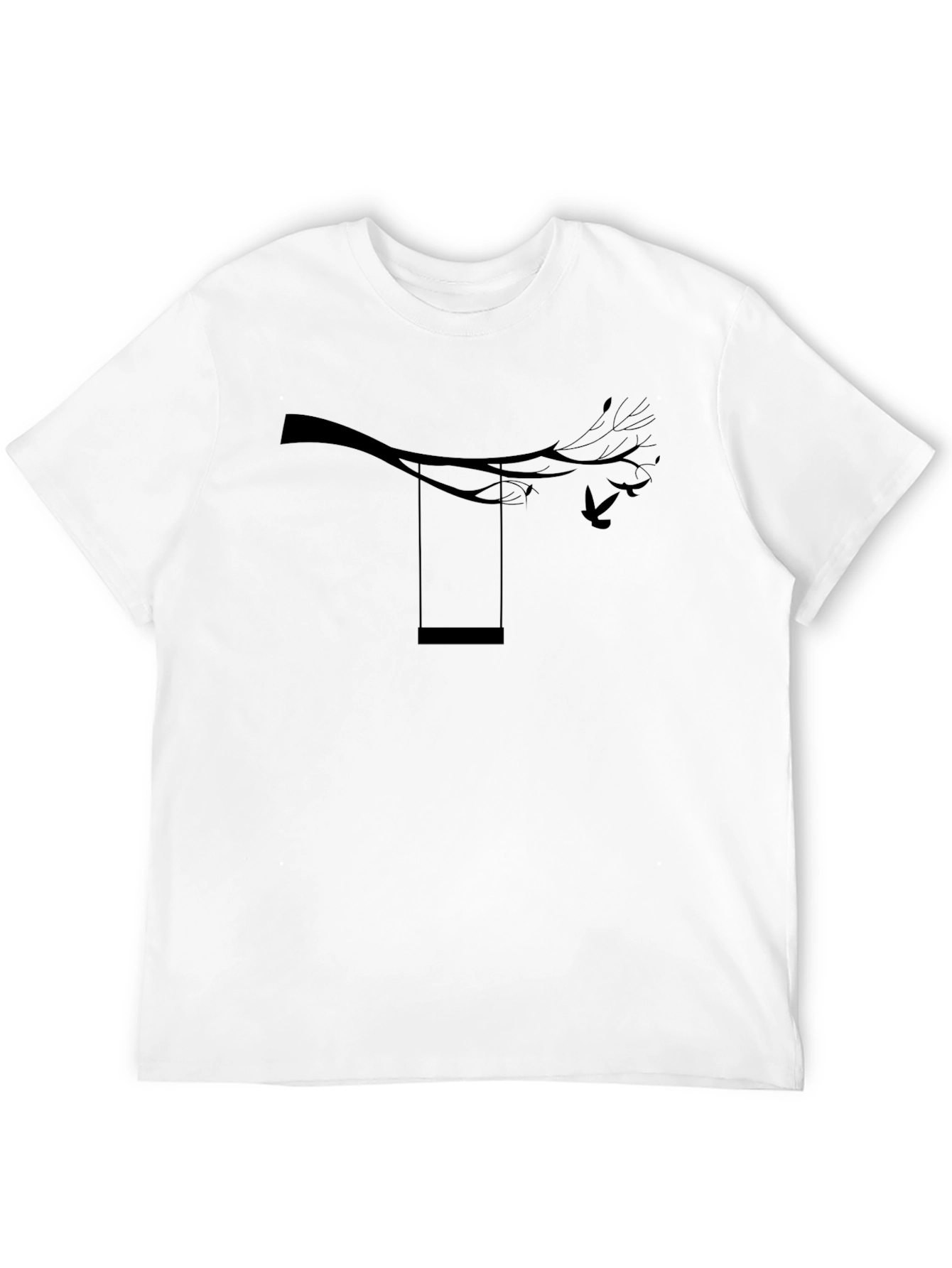 Mens Black Tree Swing Graphic Tee