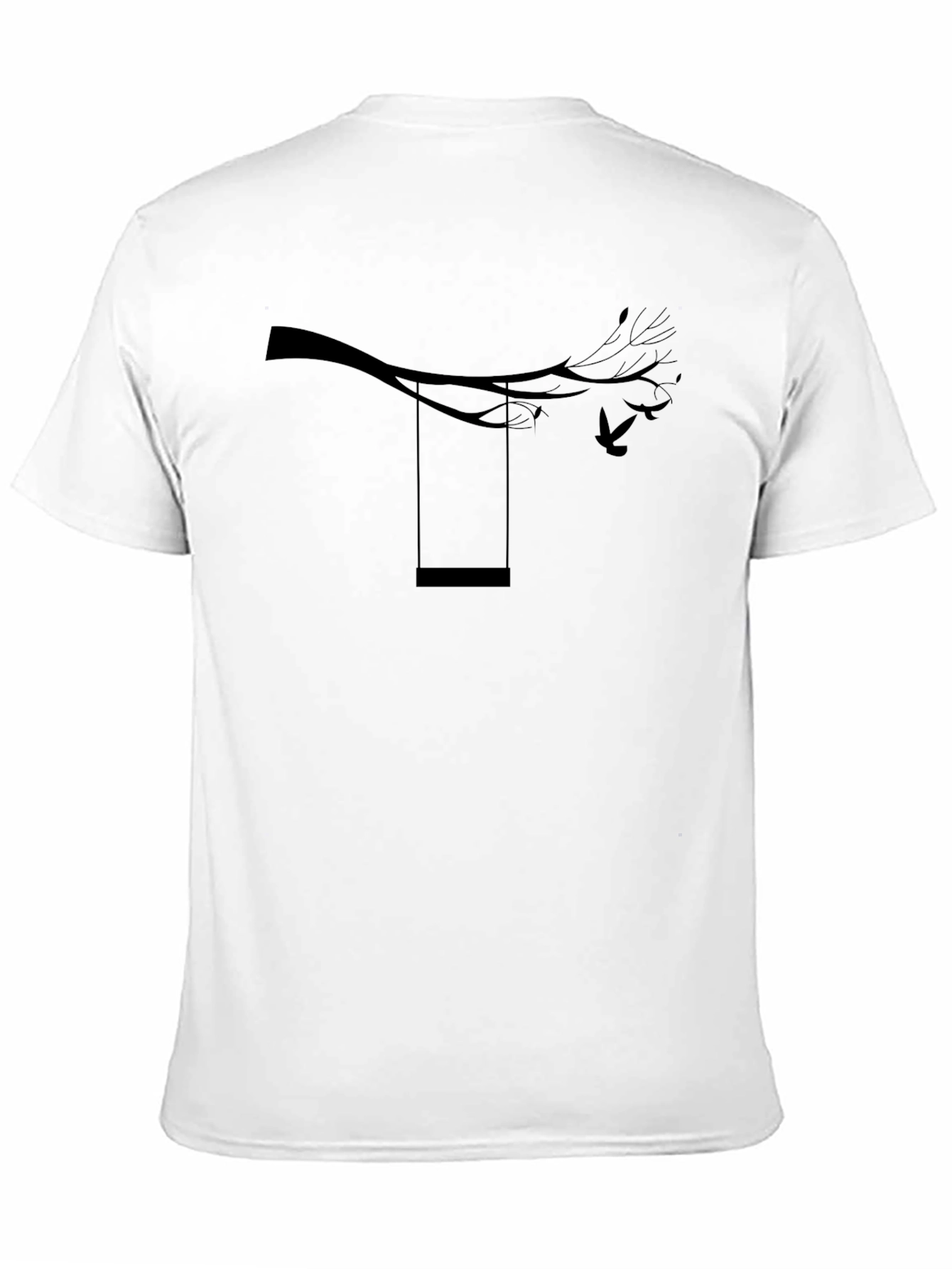 Mens Black Tree Swing Graphic Tee