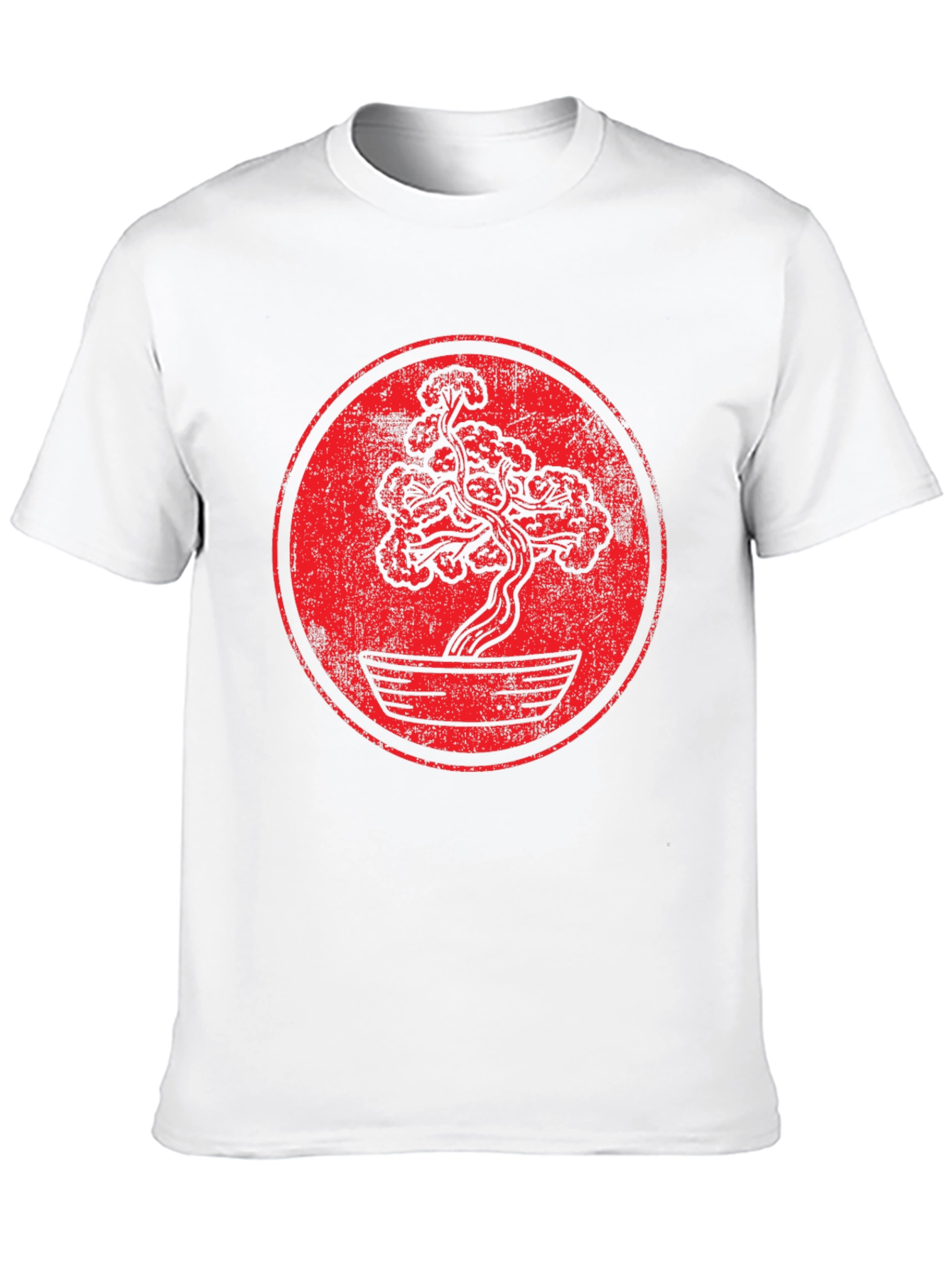 Bonsai Tree Graphic T-Shirt - Distressed Style