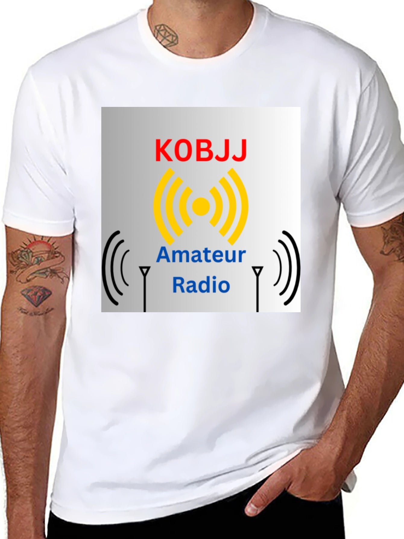 Amateur Radio KOBJJ T-Shirt - Black