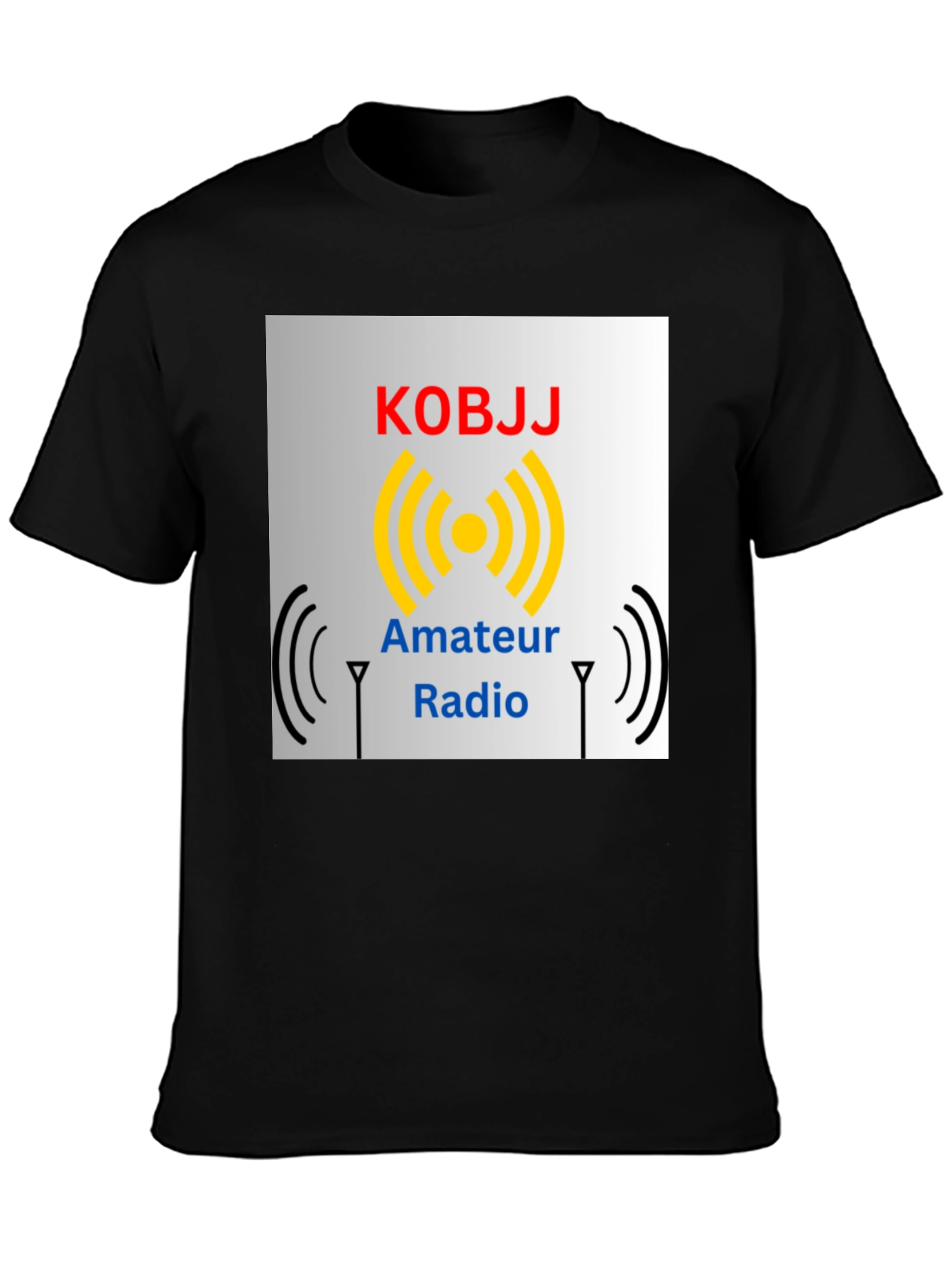 Amateur Radio KOBJJ T-Shirt - Black