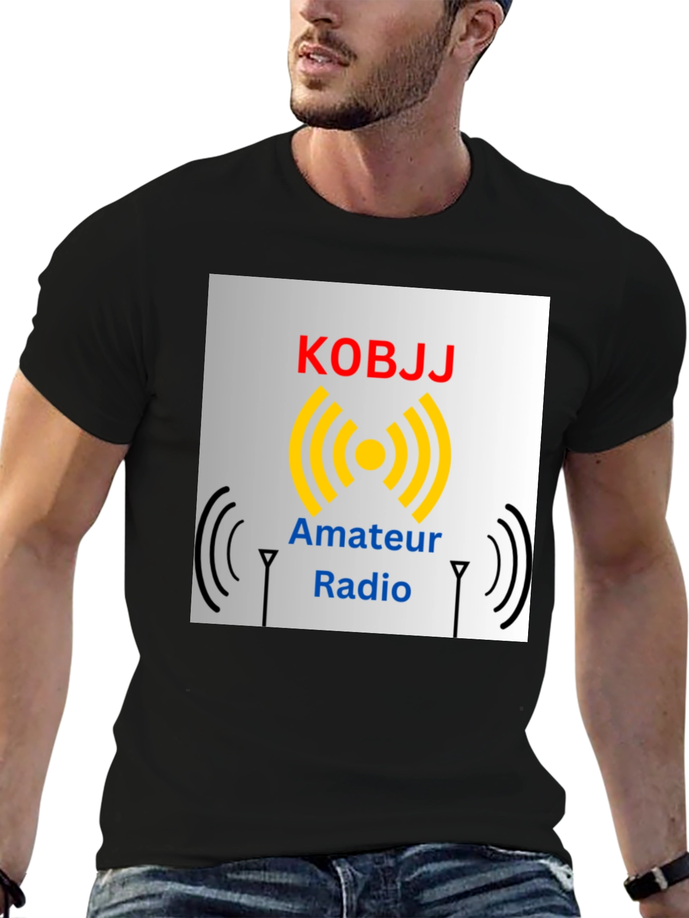 Amateur Radio KOBJJ T-Shirt - Black