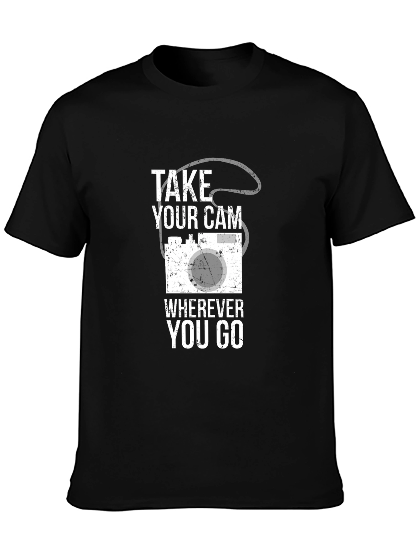 Take Your Cam Wherever You Go Black T-Shirt