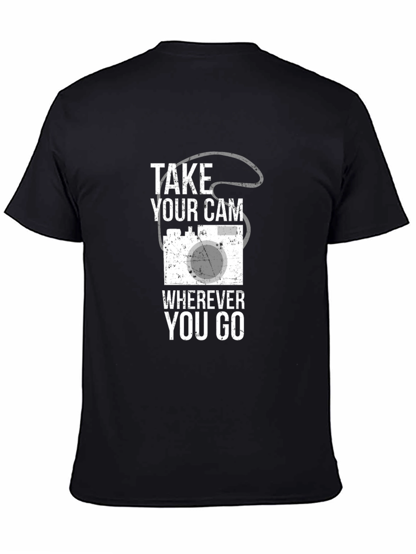 Take Your Cam Wherever You Go Black T-Shirt