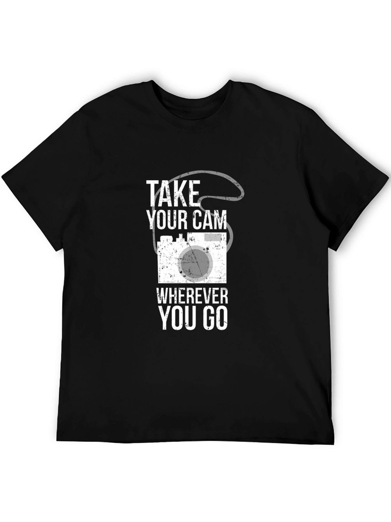 Take Your Cam Wherever You Go Black T-Shirt