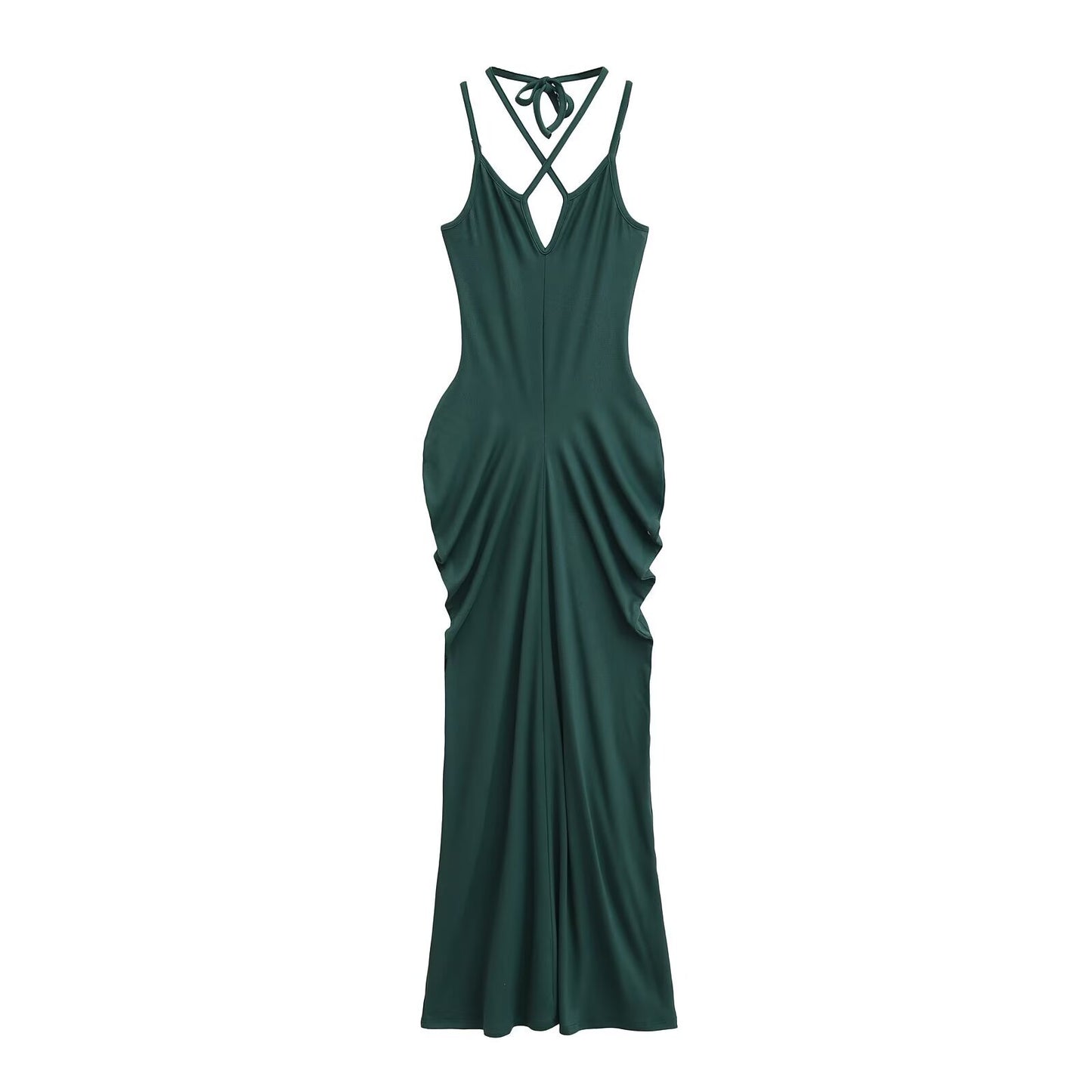 Lace up adjustable long skirt with ample hips and a fish tail design