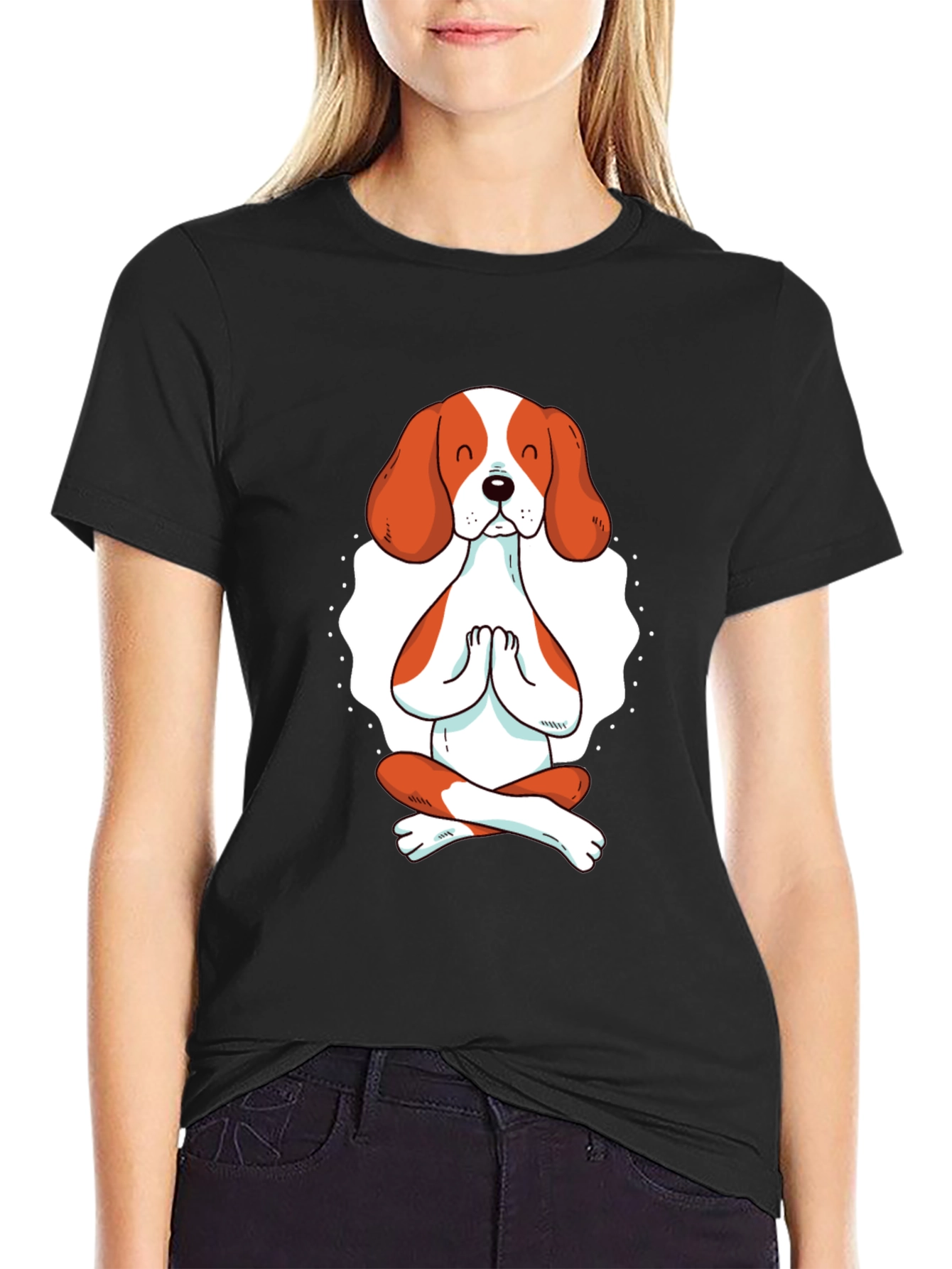 Yoga Dog Graphic Tee - Meditating Beagle T-Shirt