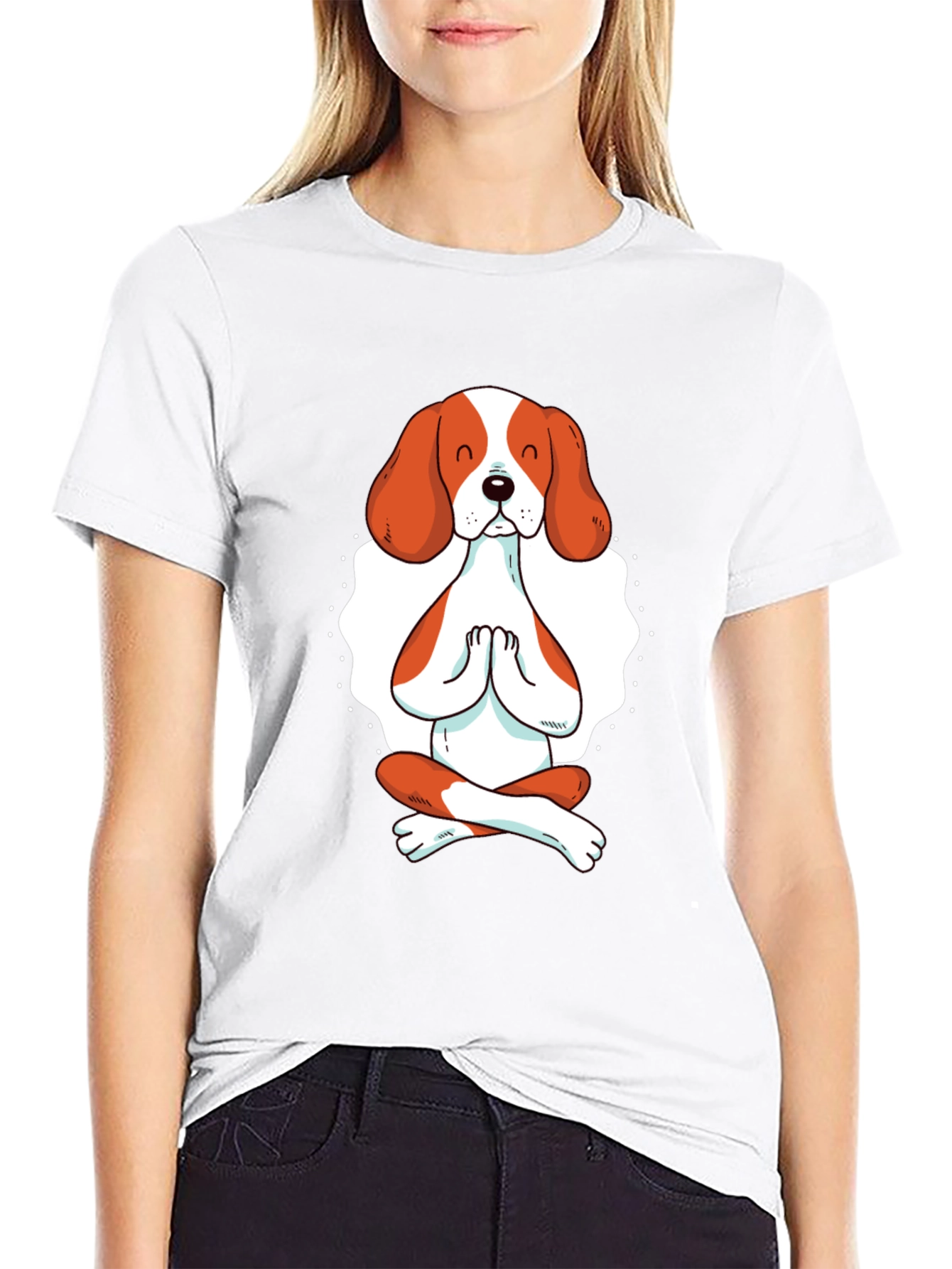 Yoga Dog Graphic Tee - Meditating Beagle T-Shirt