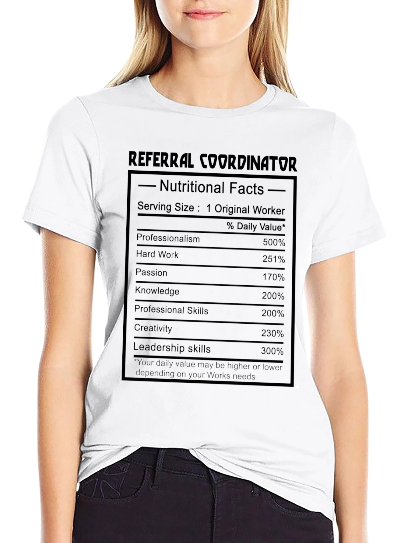 Referral Coordinator Nutritional Facts T-Shirt