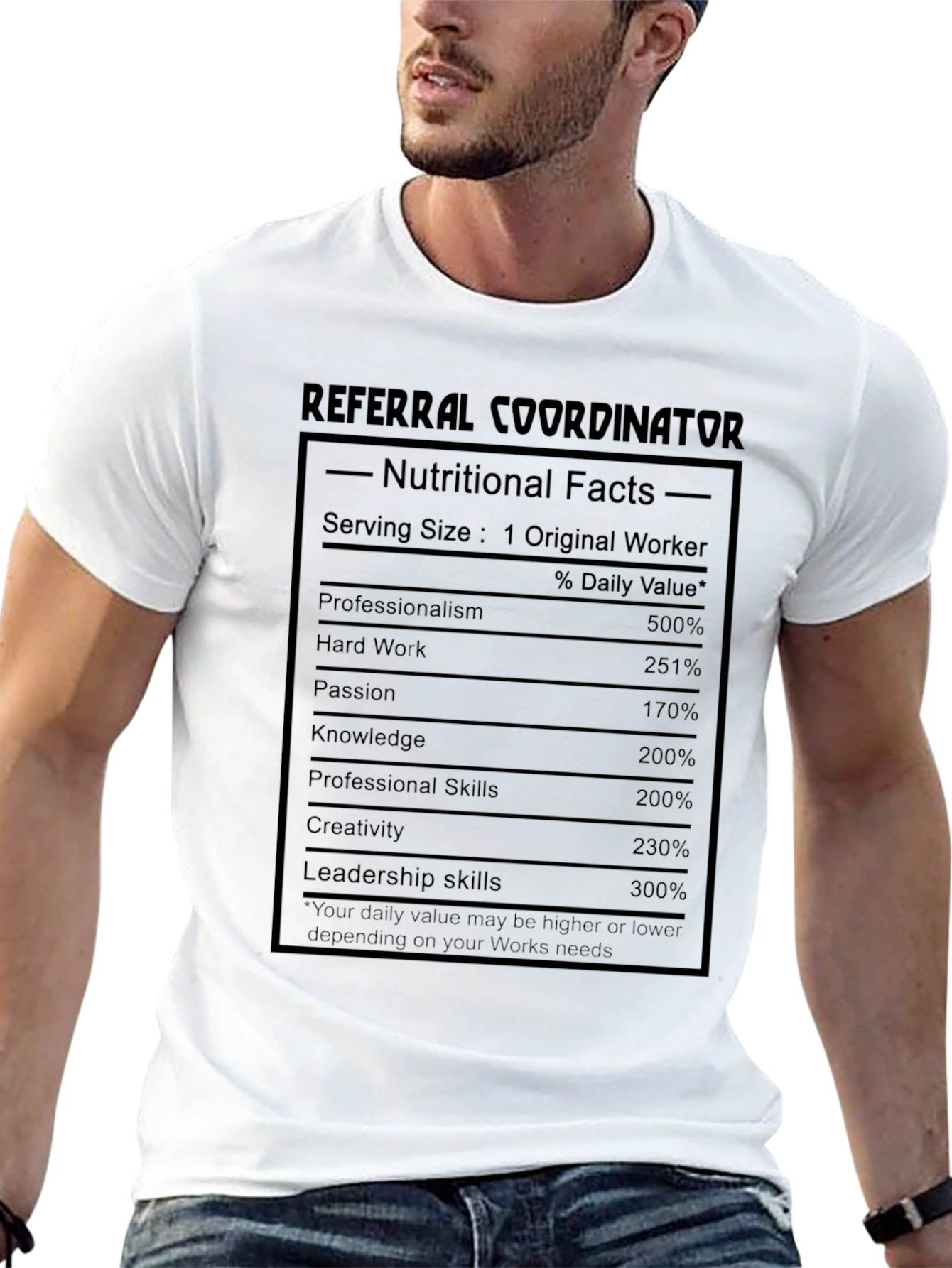 Referral Coordinator Nutritional Facts T-Shirt