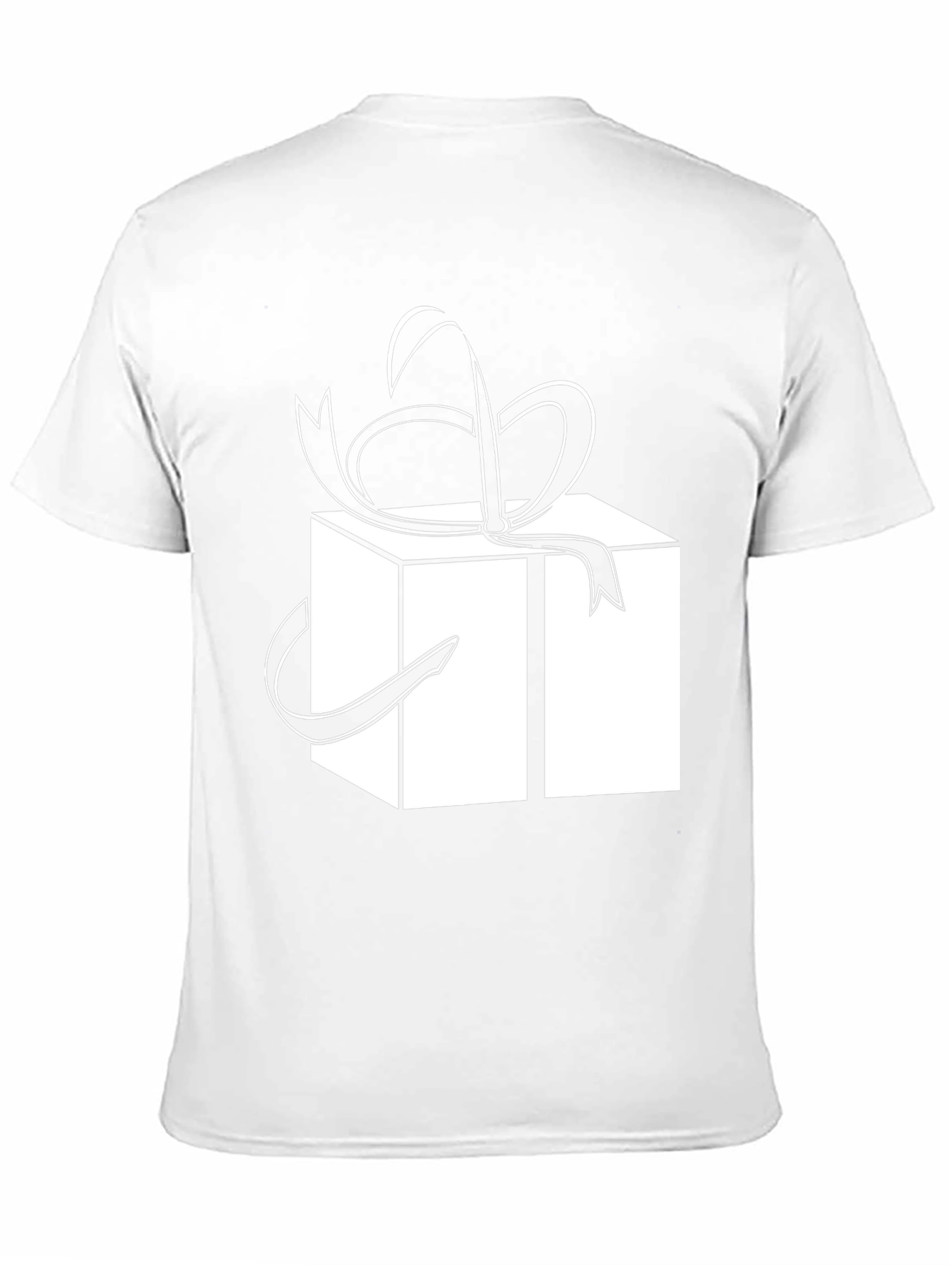 Gift Box Graphic Tee - Black Cotton T-Shirt